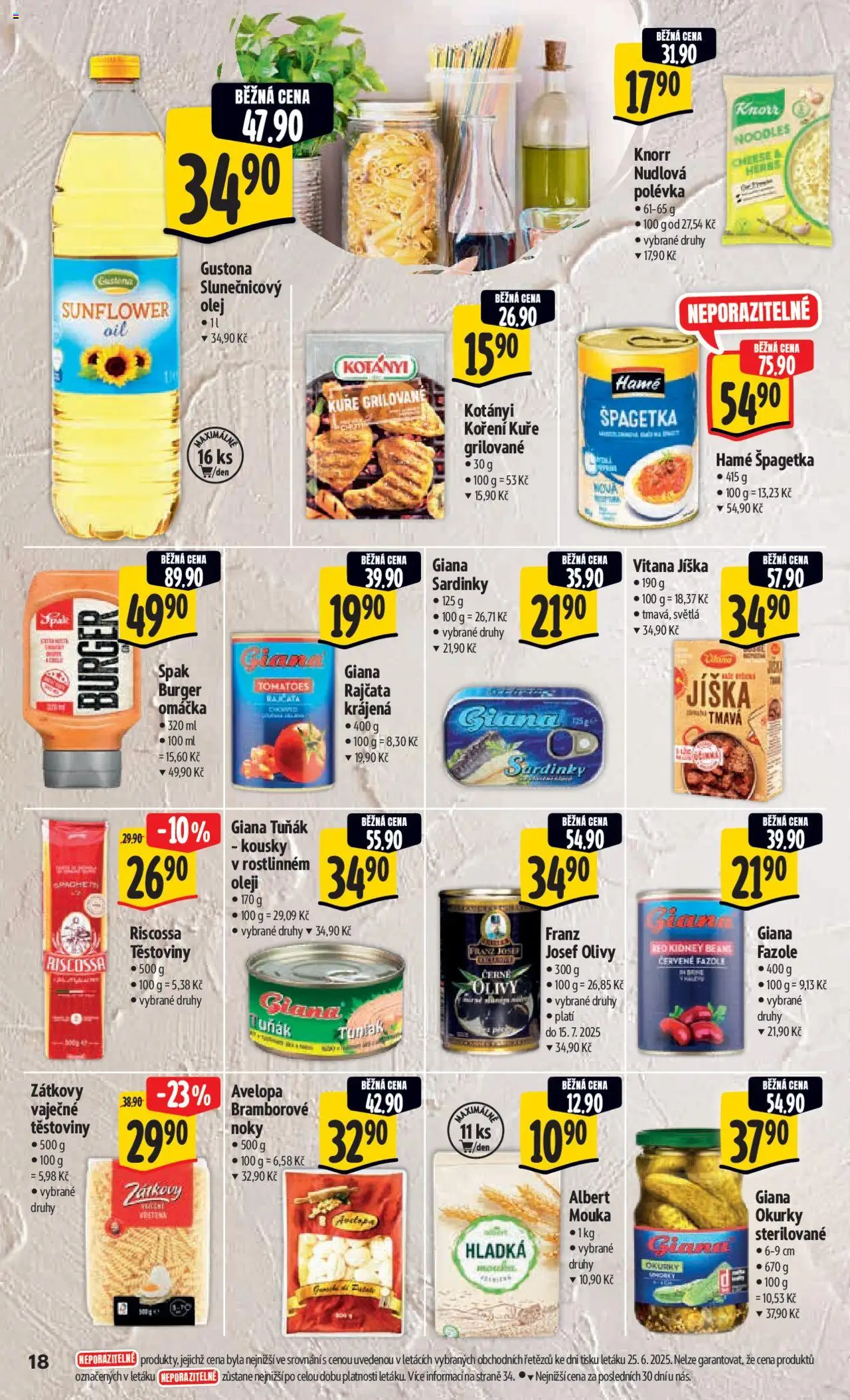 Albert leták - Hypermarket od 02.07.2025 | Strana: 25 | Produkty: Jíška, Tuňák, Burger, Okurky