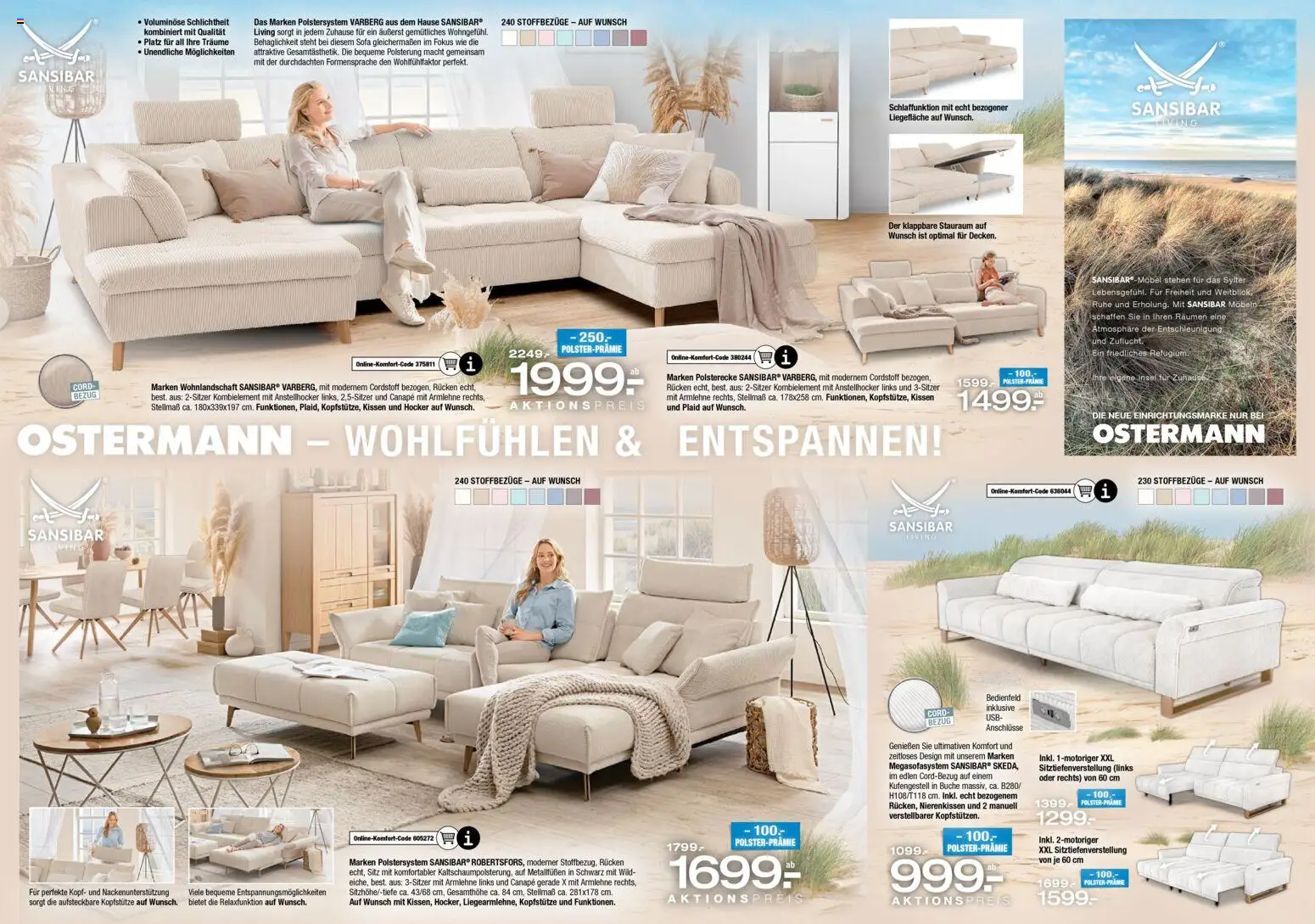 Ostermann Prospekt Gartenmöbel – gültig ab 16.04.2026 | Seite: 8 | Produkte: USB, Hocker, Kissen, Sofa