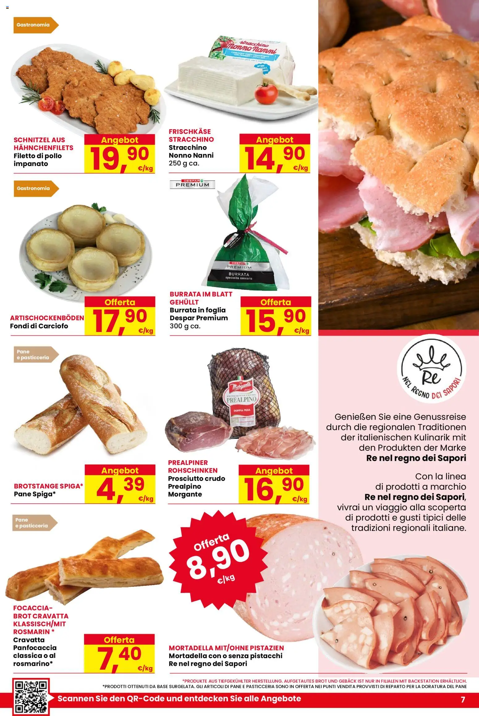 Volantino Despar del 05.03.2026 | Pagina: 7 | Prodotti: Prosciutto Crudo, Pane, Mortadella, Stracchino