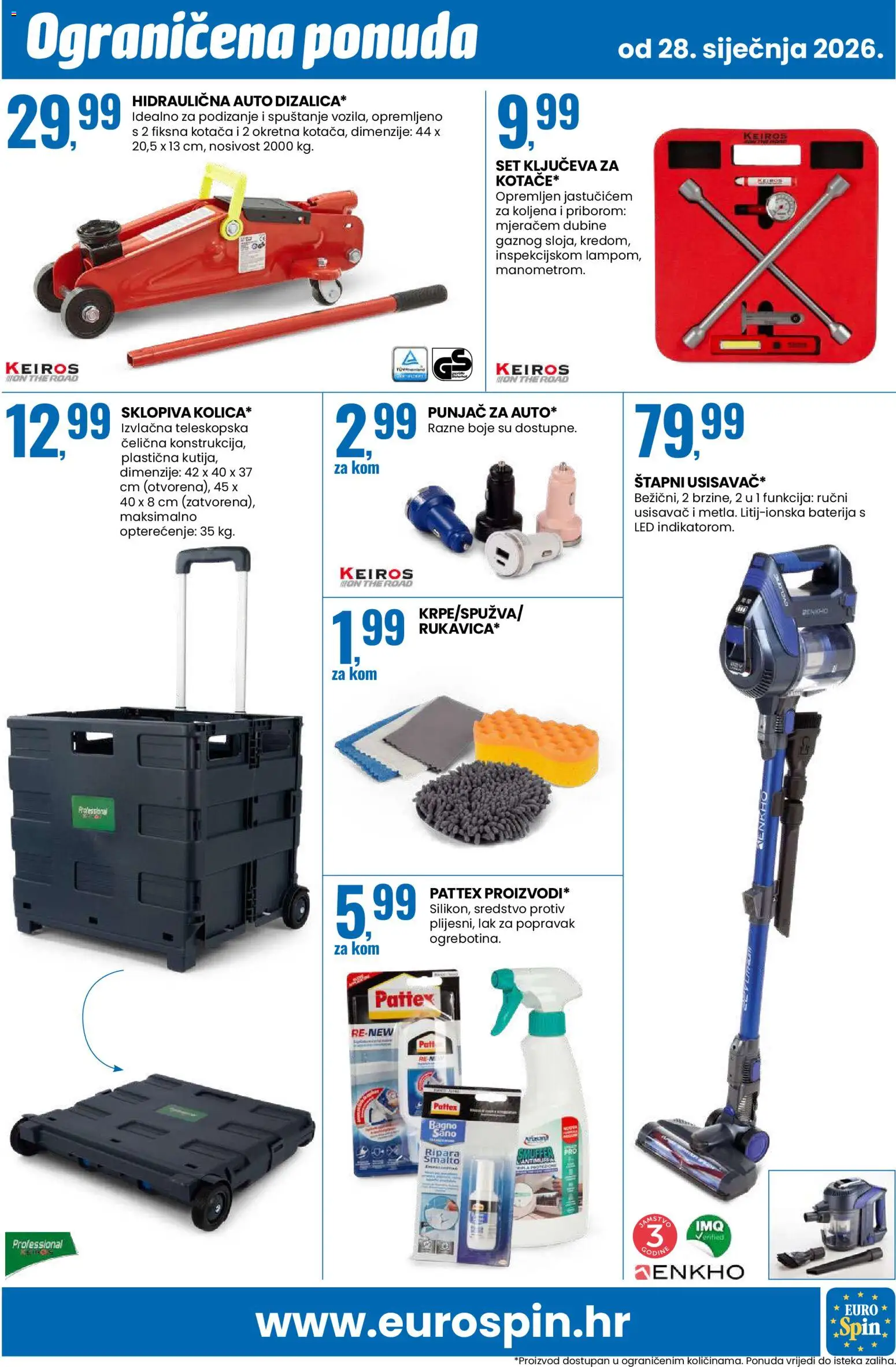 Eurospin katalog | vrijedi od 28.01.2026 | Stranica: 21 | Proizvodi: Usisavač, Baterija
