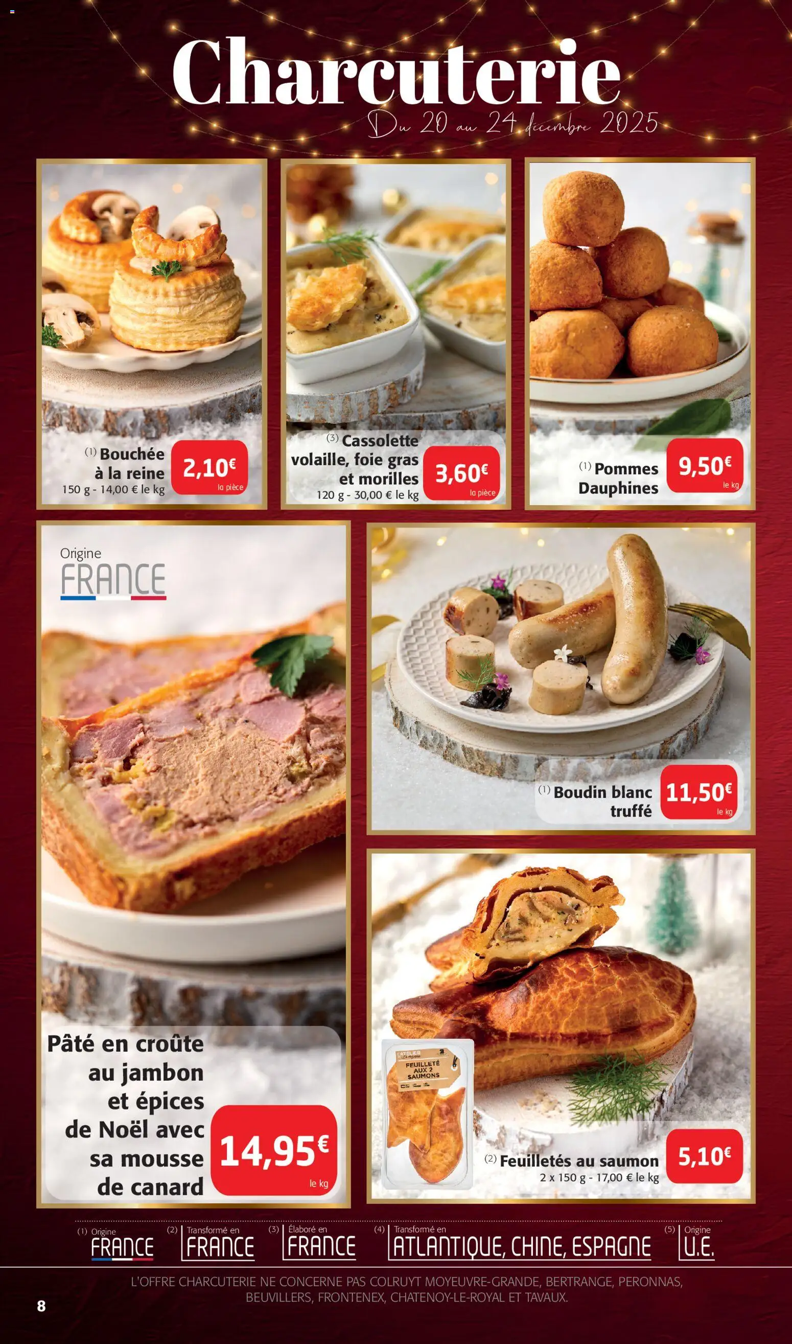 {H1} | Page: 8 | Produits: Mousse, Jambon, Pommes, Saumon