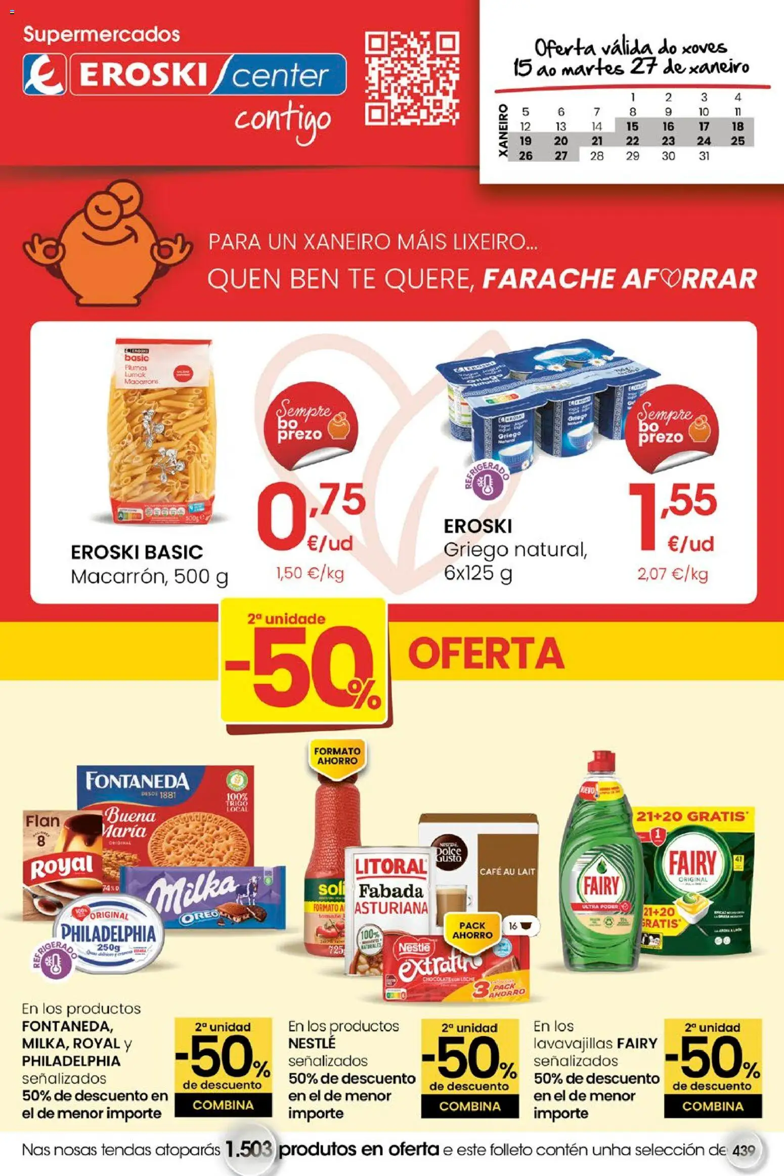 Eroski - Quién bien te quiere te hará ahorrar │ válido desde el 15.01.2026 | Página: 1 | Productos: Café, Chocolate, Té, Lavavajillas