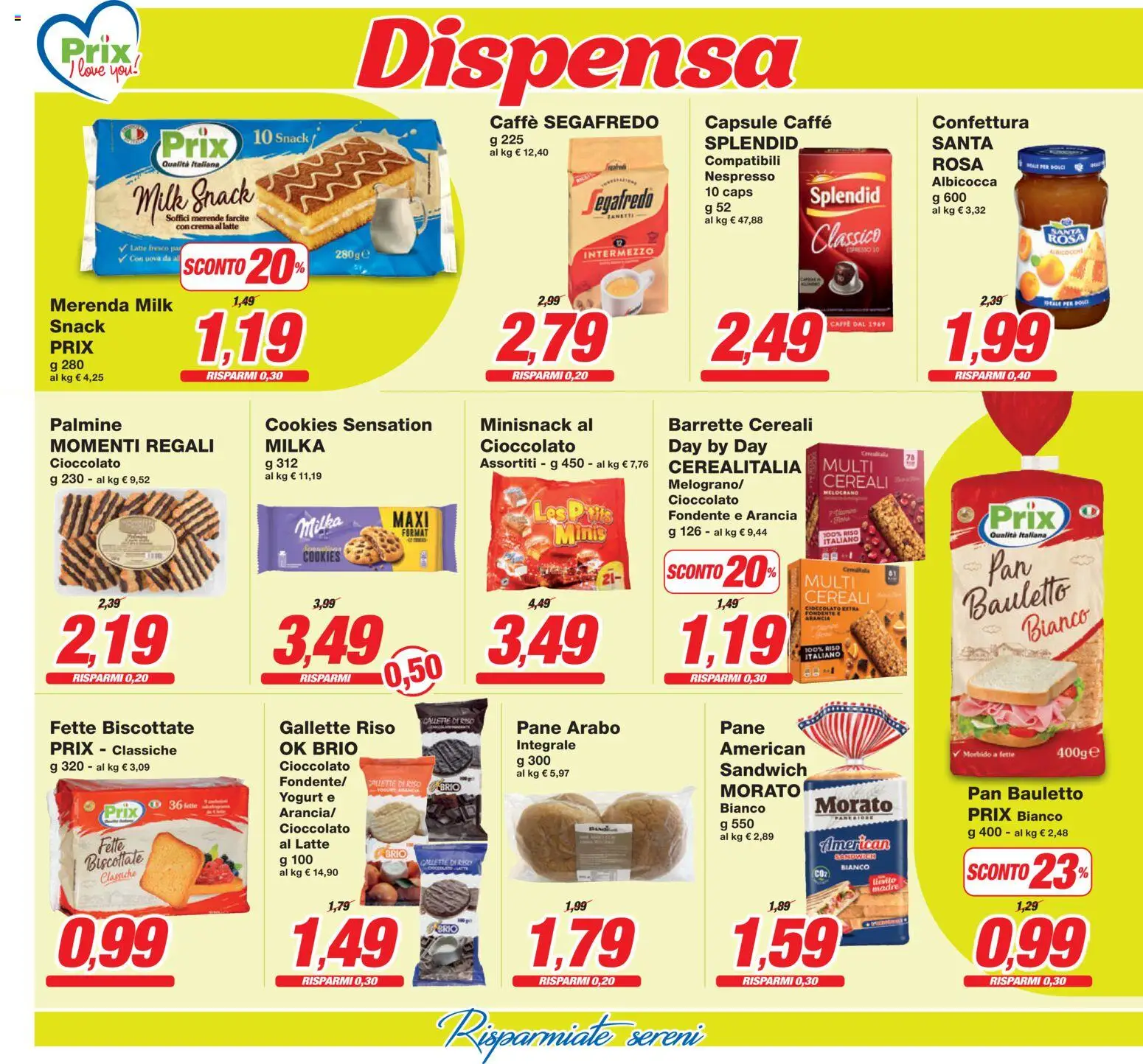 Volantino Prix del 06.03.2026 | Pagina: 25 | Prodotti: Yogurt, Caffè, Gallette, Fette biscottate