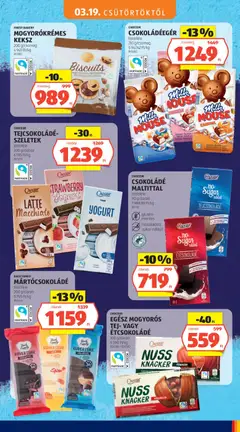 EGÉSZ MOGYORÓS TEJ- VAGY ÉTCSOKOLÁDÉ, 100 g/darab - amely érvényes a következő dátumtól: 19.03.2026 | Oldal: 15