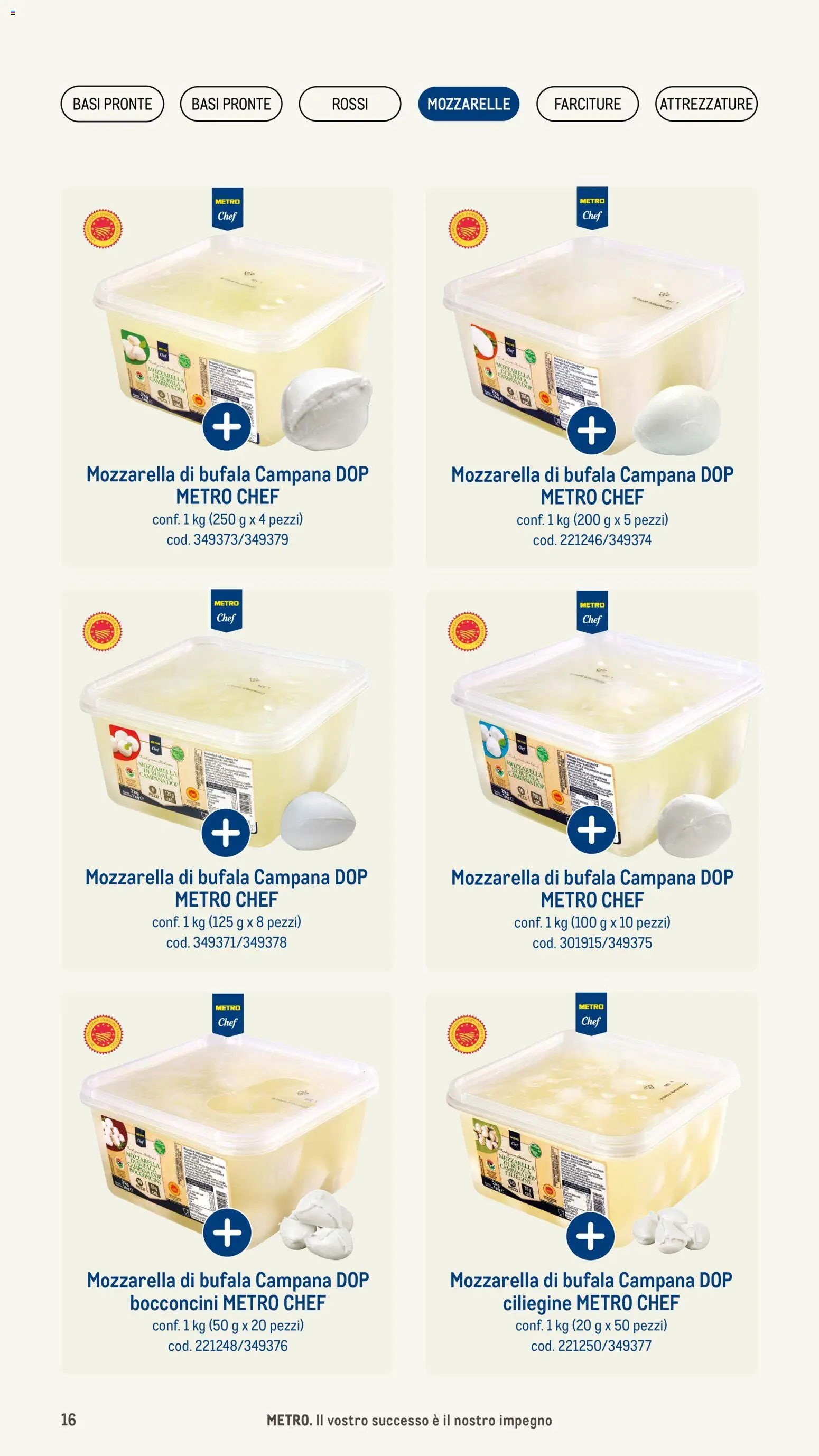 Volantino Metro del 08.01.2026 | Pagina: 16 | Prodotti: Mozzarella