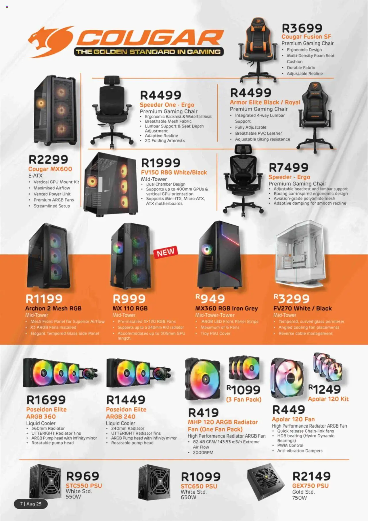 Computer Mania Gaming Catalogue │ valid from 01.08.2025 | Page: 8 | Products: Cushion, Fan, Chair, Mirror