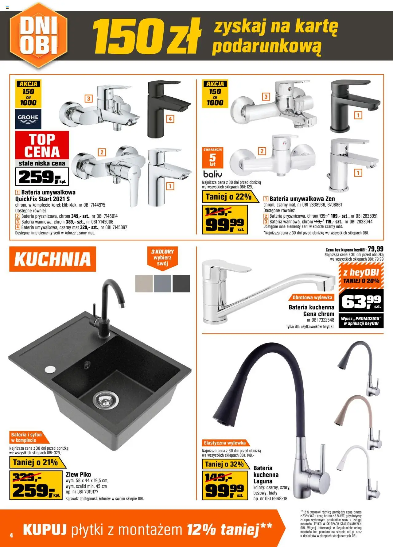 OBI Gazetka od 10.09.2025 | Strona: 4 | Produkty: Bateria