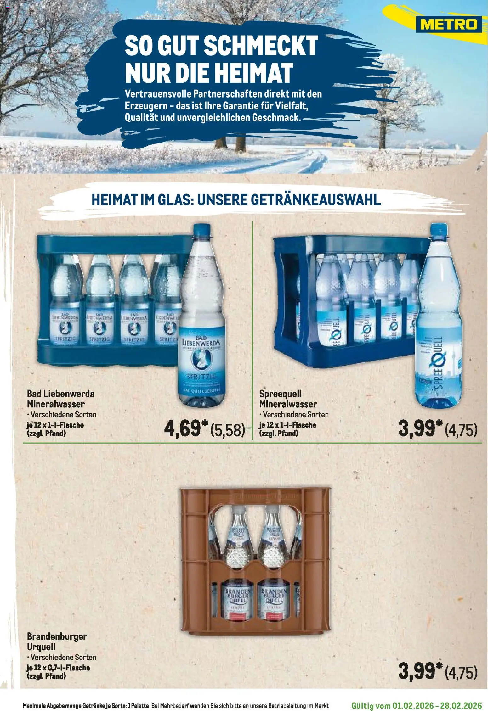 Metro Regionaler Flyer – gültig ab 01.02.2026 | Seite: 59 | Produkte: Bad, Mineralwasser