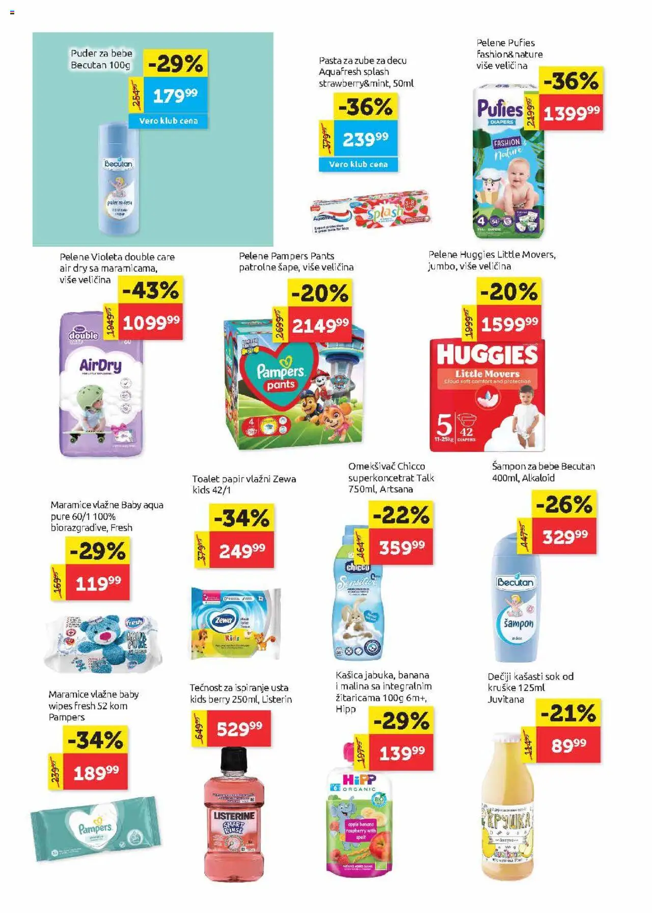 SuperVERO katalog - važi od 26.06.2025 | Strana: 22 | Proizvode: Pampers, Šampon, Sok, Tečnost za ispiranje usta