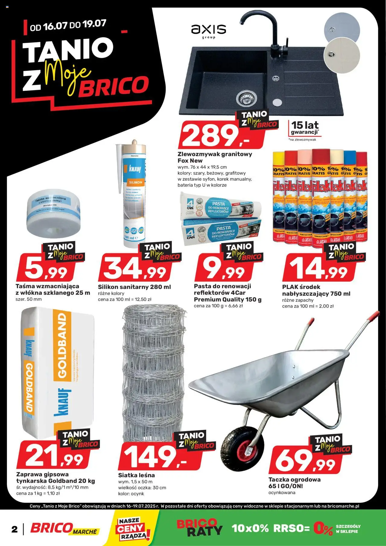 Brico Marché Gazetka - Tanio z Moje Brico od 16.07.2025 | Strona: 1 | Produkty: Bateria, Siatka