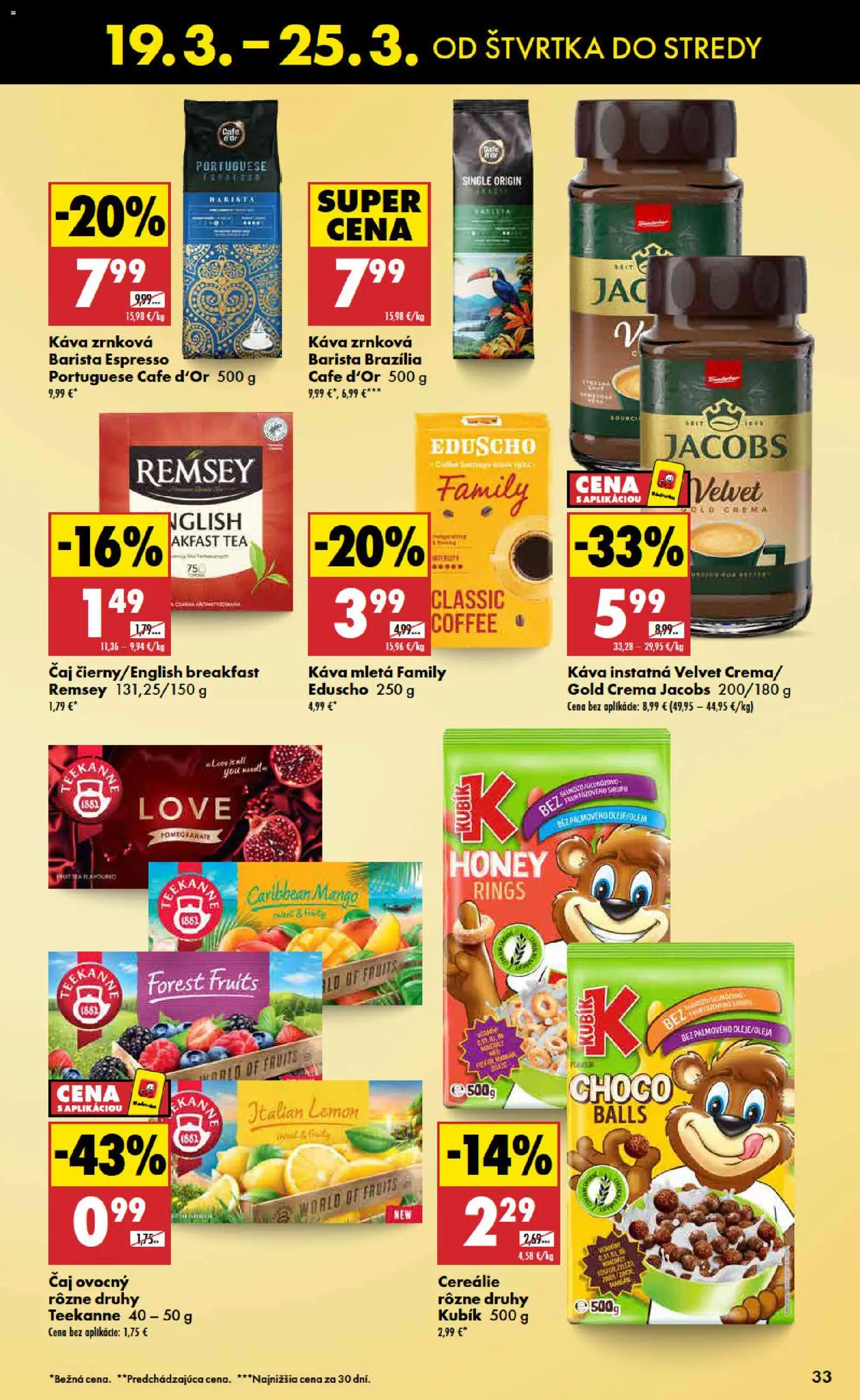 Nové Biedronka akcie – leták je platný od 19.03.2026 | Strana: 33 | Produkty: Čaj, Cereálie, Mango, Teekanne