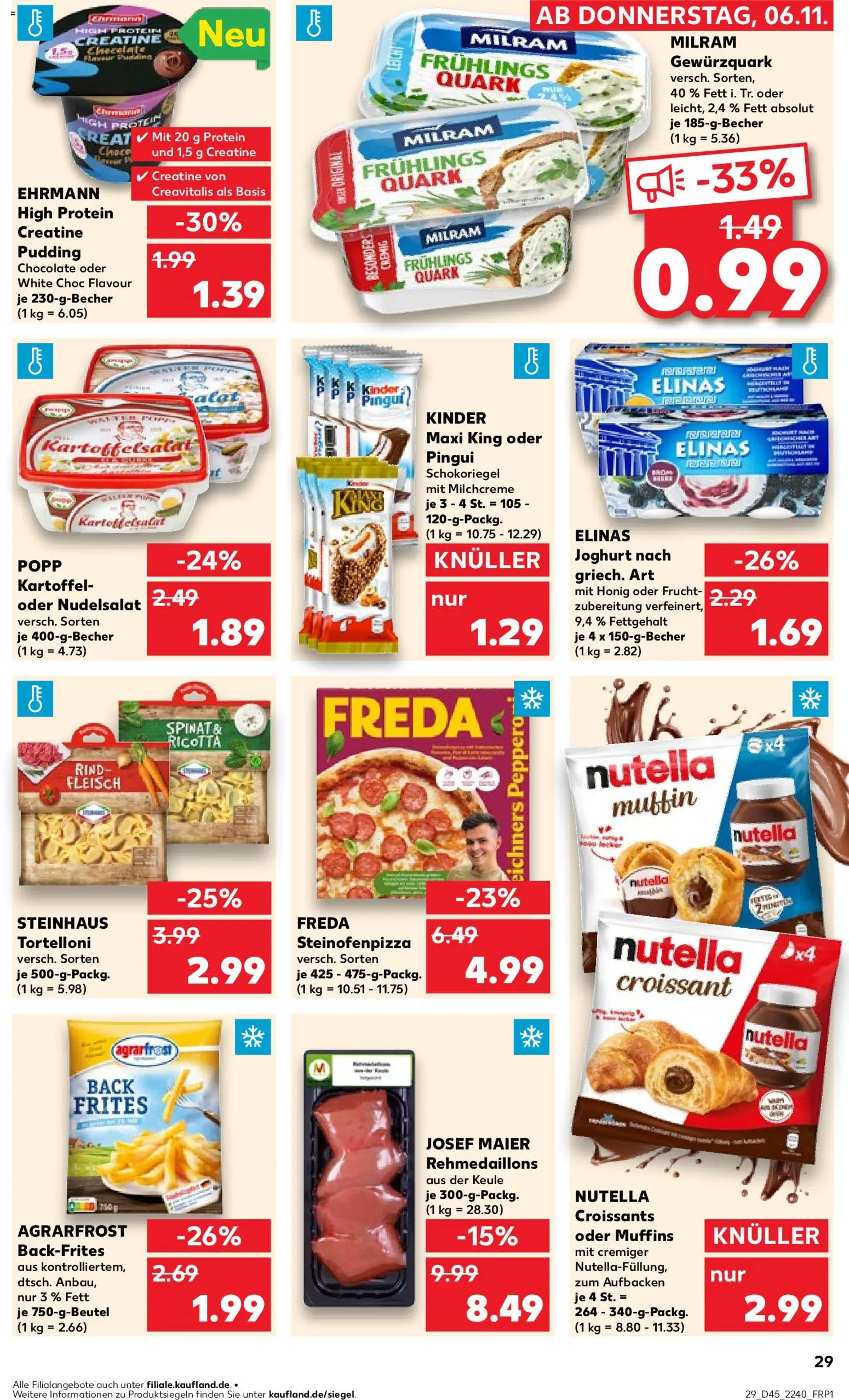 Kaufland prospekt Speyer	 – gültig ab 06.11.2025 | Seite: 29 | Produkte: Quark, Joghurt, Pudding, Pizza