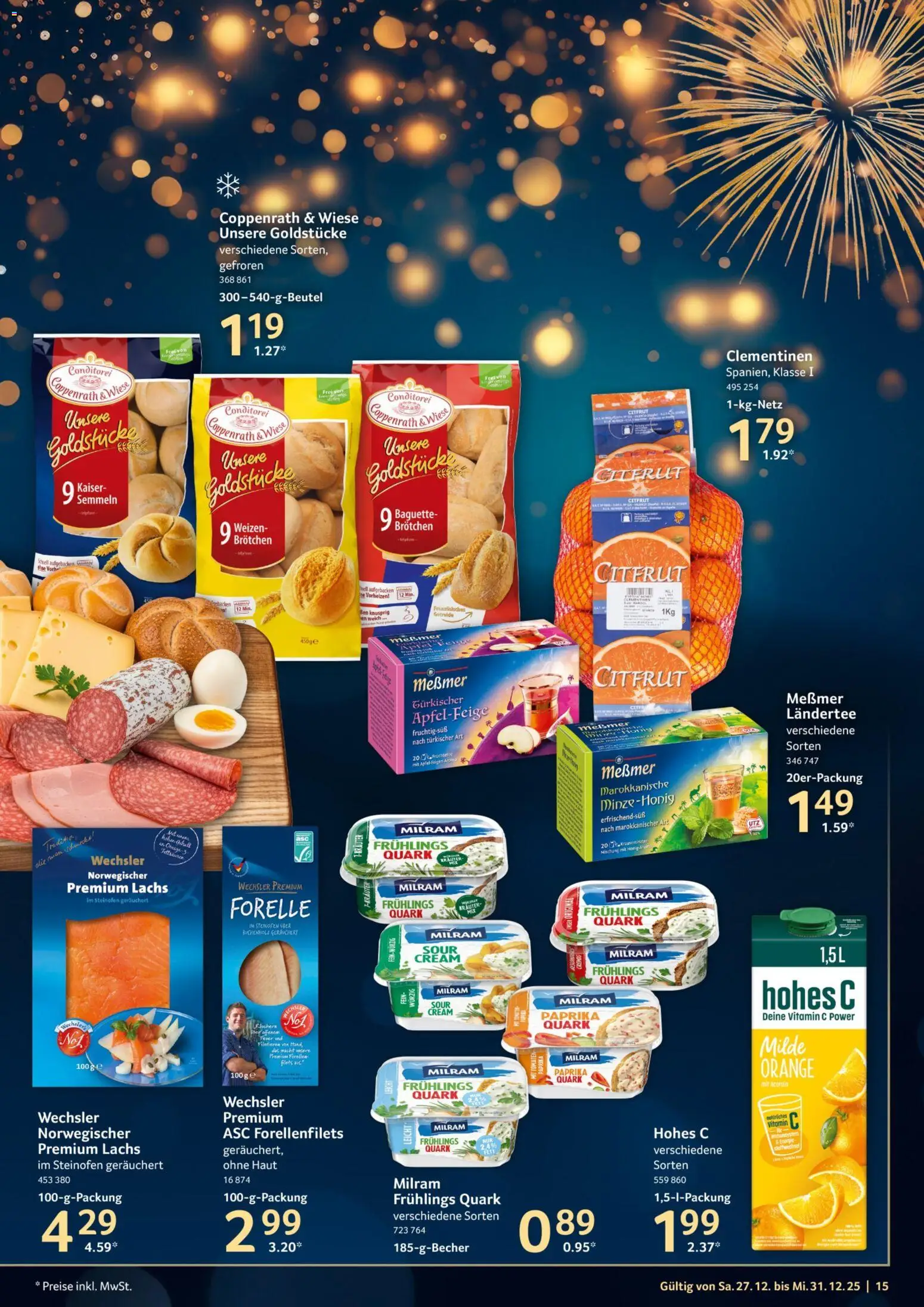 Selgros Prospekt 	 – gültig ab 27.12.2025 | Seite: 15 | Produkte: Messmer, Baguette, Tomaten, Hohes c