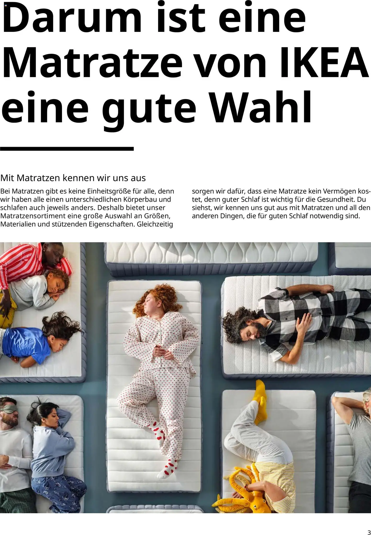 Ikea Prospekt  Schlafkomfort	 – gültig ab 30.09.2025 | Seite: 3 | Produkte: Matratze