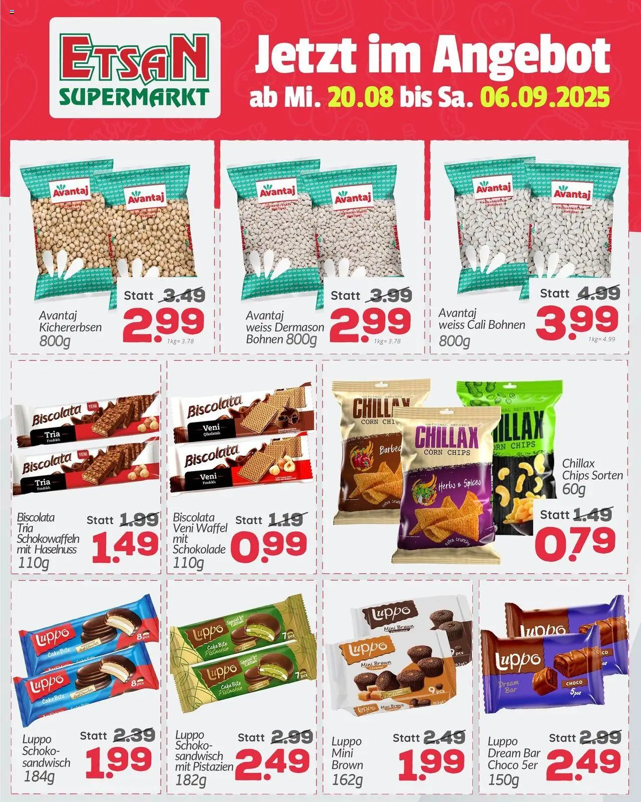 ETSAN Flugblatt gültig ab 20.08.2025 | Seite: 5 | Produkte: Chips, PC, Schokolade