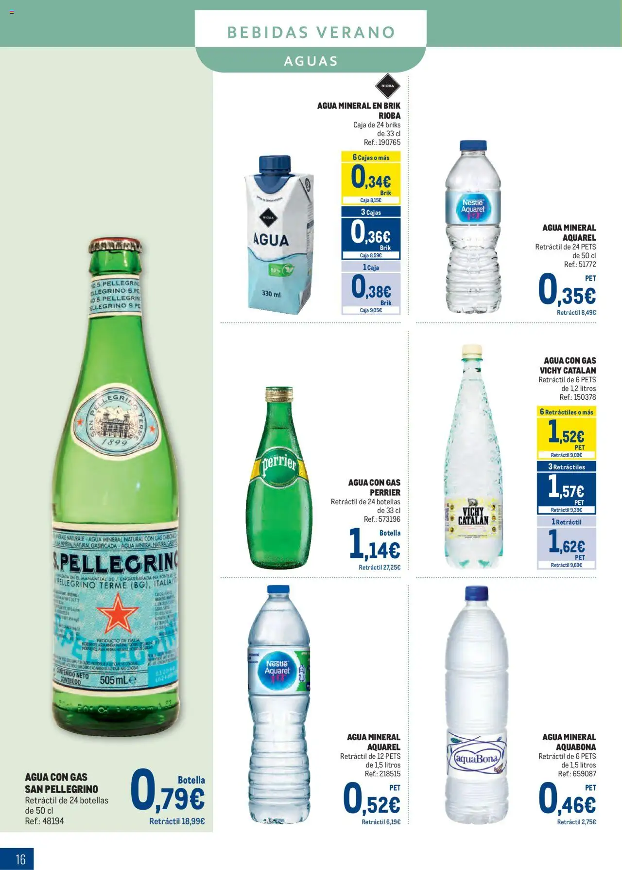 Makro - Bebidas Especial Verano Sur │ válido desde el 04.08.2025 | Página: 16 | Productos: Agua con gas, Agua mineral, Caja