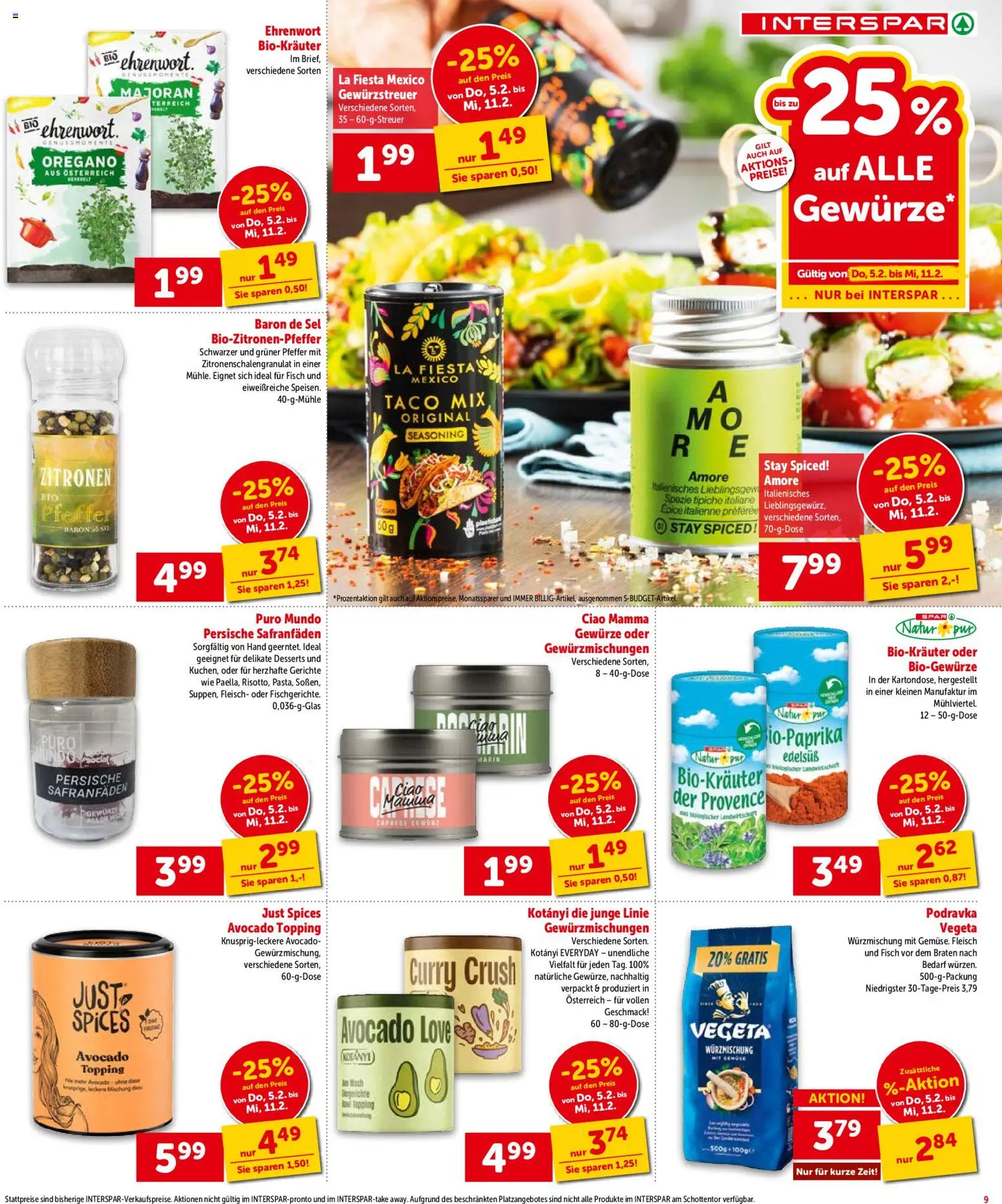 Interspar Flugblatt - Salzburg gültig ab 05.02.2026 | Seite: 10 | Produkte: Avocado, Gewürze, Pfeffer, Fisch