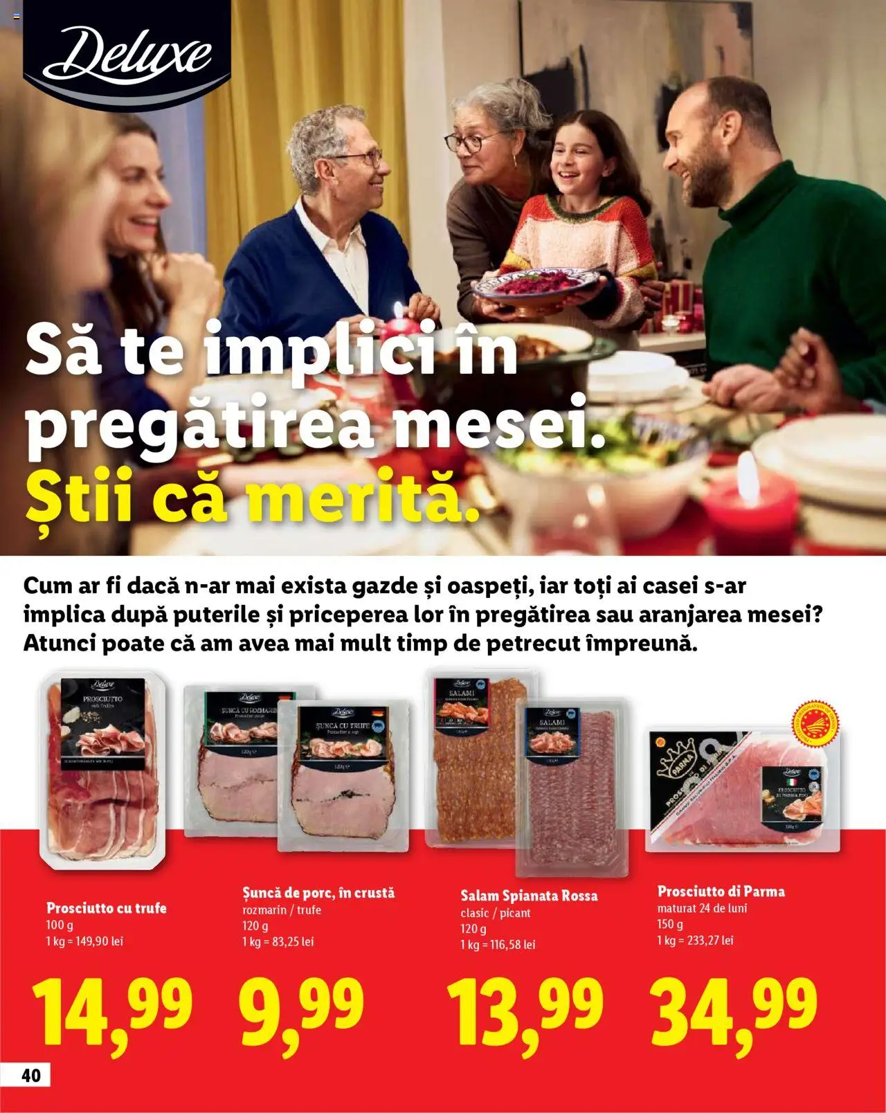 Noul catalog Lidl – valabil de la 23.10.2025 | Pagină: 40 | Produse: Salam, Șuncă