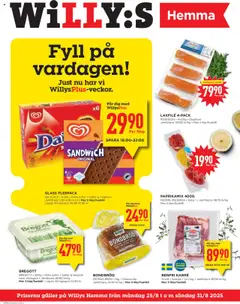Willys - erbjudanden Hemma - Förhandsvisning av reklamblad från butik Willys aktuell från 25.08.2025
