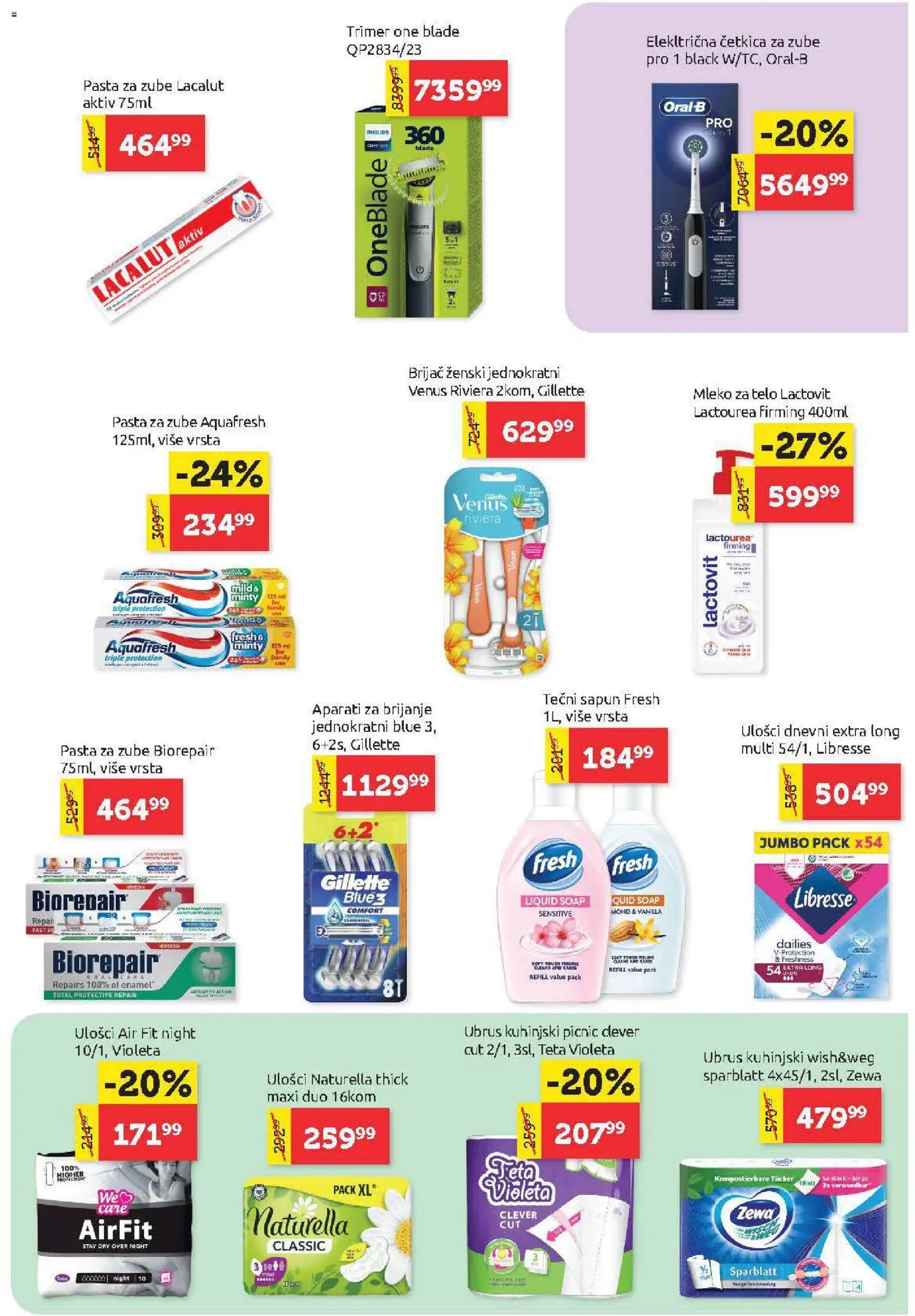 SuperVERO katalog - važi od 19.02.2026 | Strana: 21 | Proizvode: Tečni sapun, Ubrus, Mleko, Mleko za telo