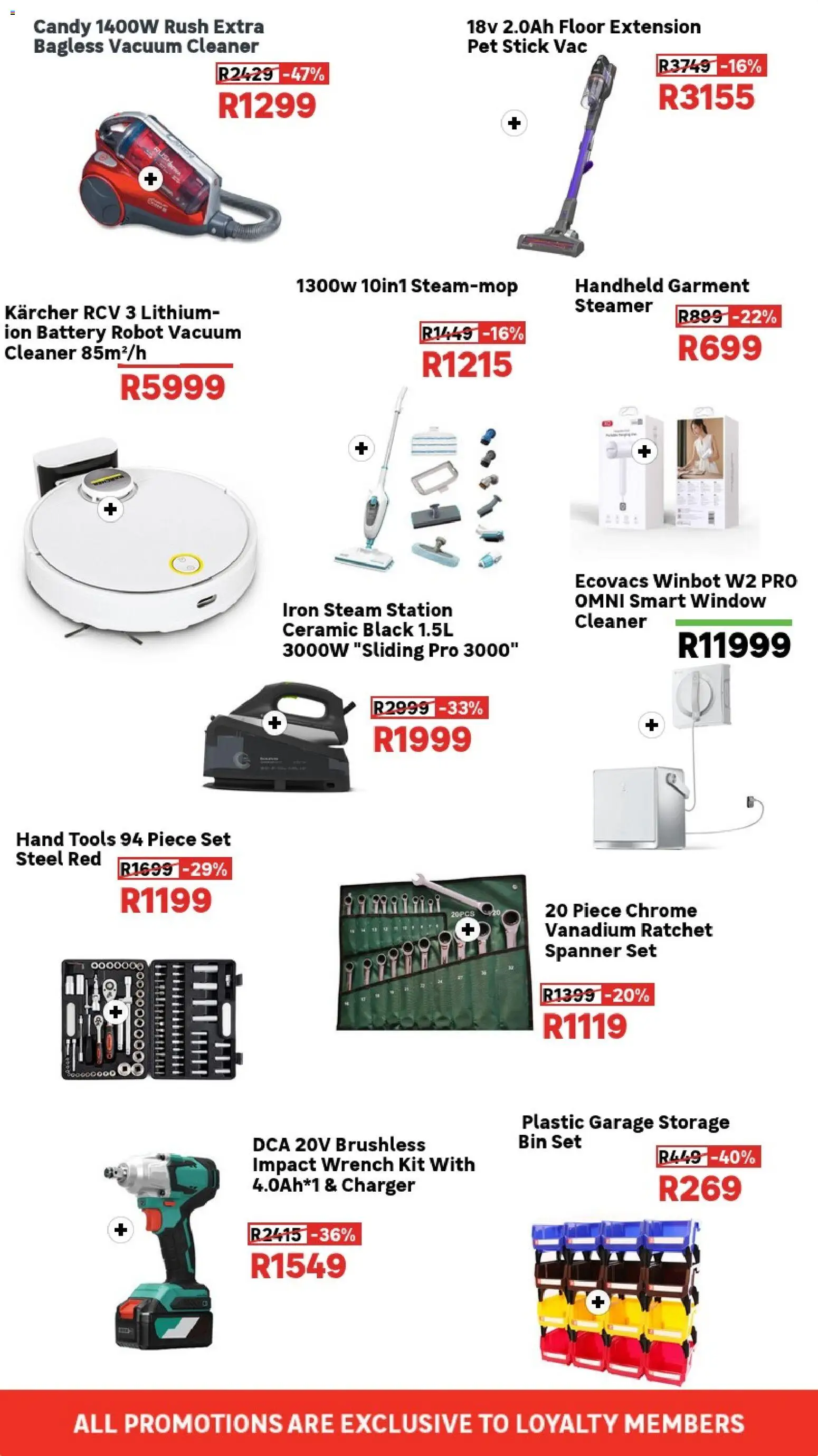 New Leroy Merlin catalogue – valid from 01.03.2026 | Page: 16 | Products: Vacuum cleaner, Iron, Wrench, Charger