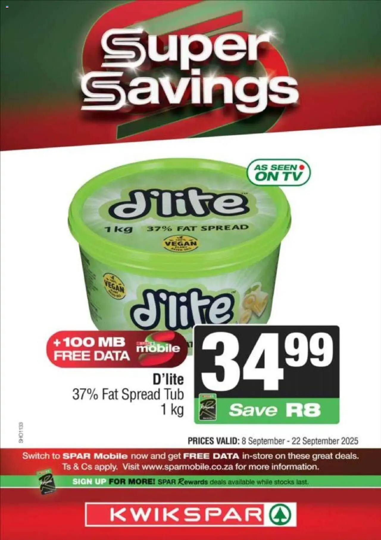 New Spar catalogue – valid from 08.09.2025 | Page: 6 | Products: Data, TV, Switch, Fat spread