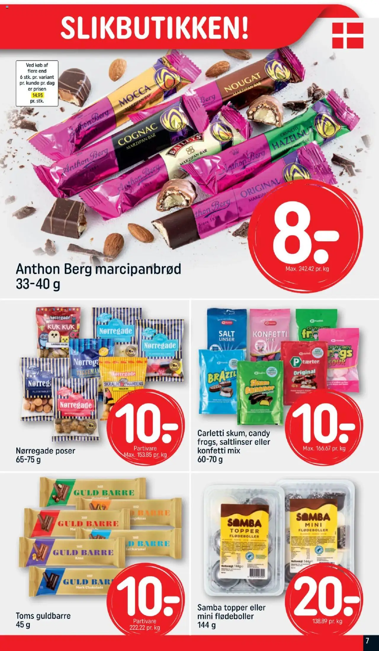 Rema 1000 Tilbudsavis gyldig fra 10.08.2025 | Side: 7 | Produkter: Amendoins, Flødeboller, Salt, Linser