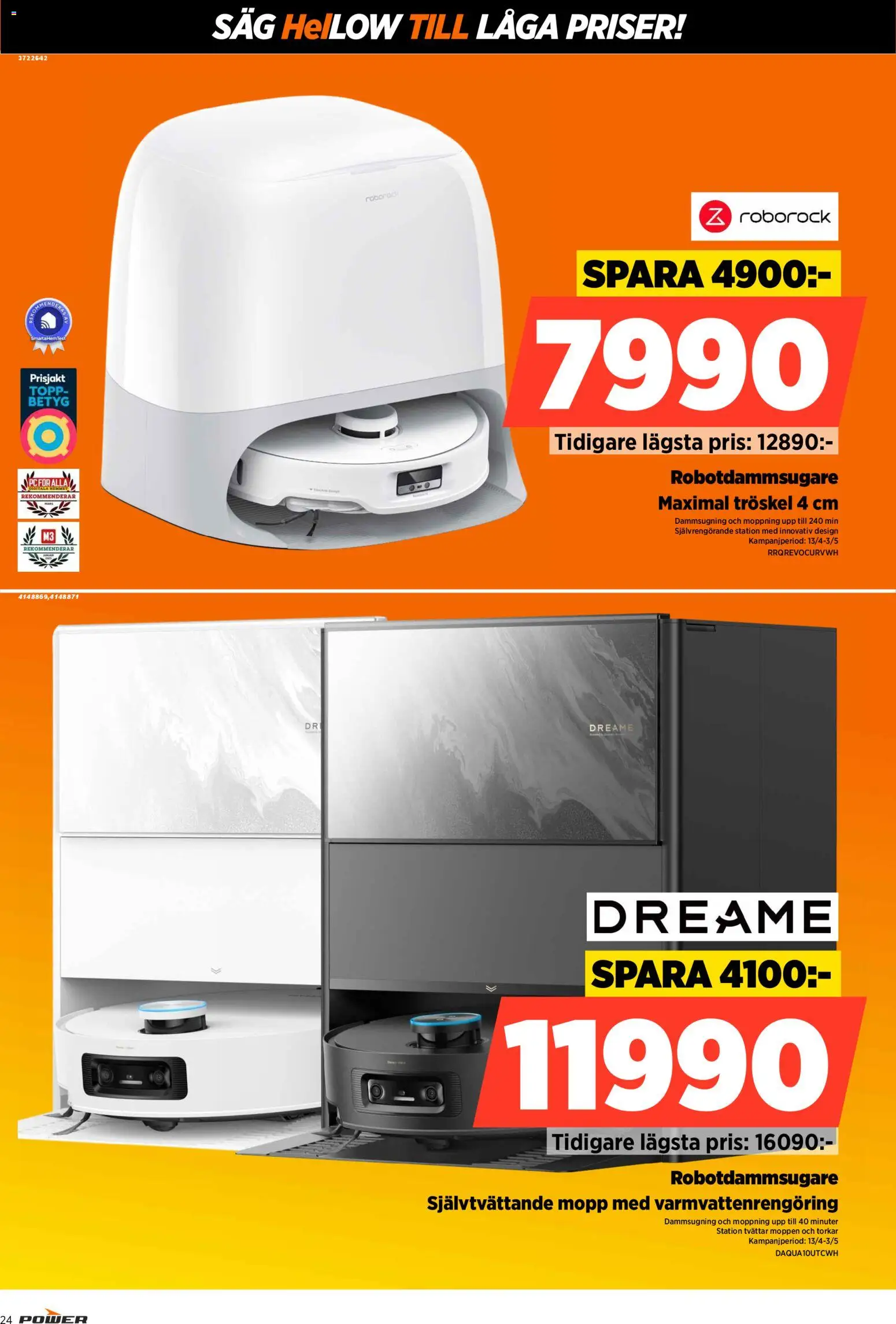 Power reklamblad aktuell från 20.04.2026 | Sida: 24 | Produkter: Såg, Topp, Robotdammsugare