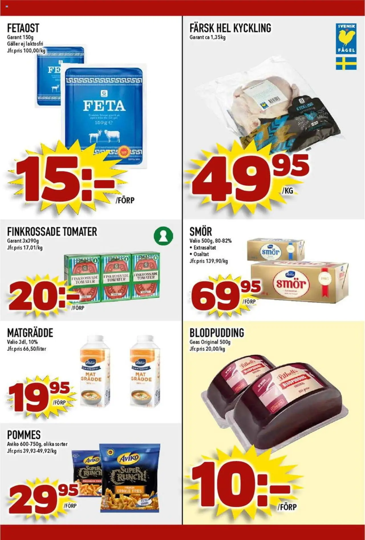 Matdax reklamblad aktuell från 11.08.2025 | Sida: 18 | Produkter: Galler, Fetaost, Smör, Grädde