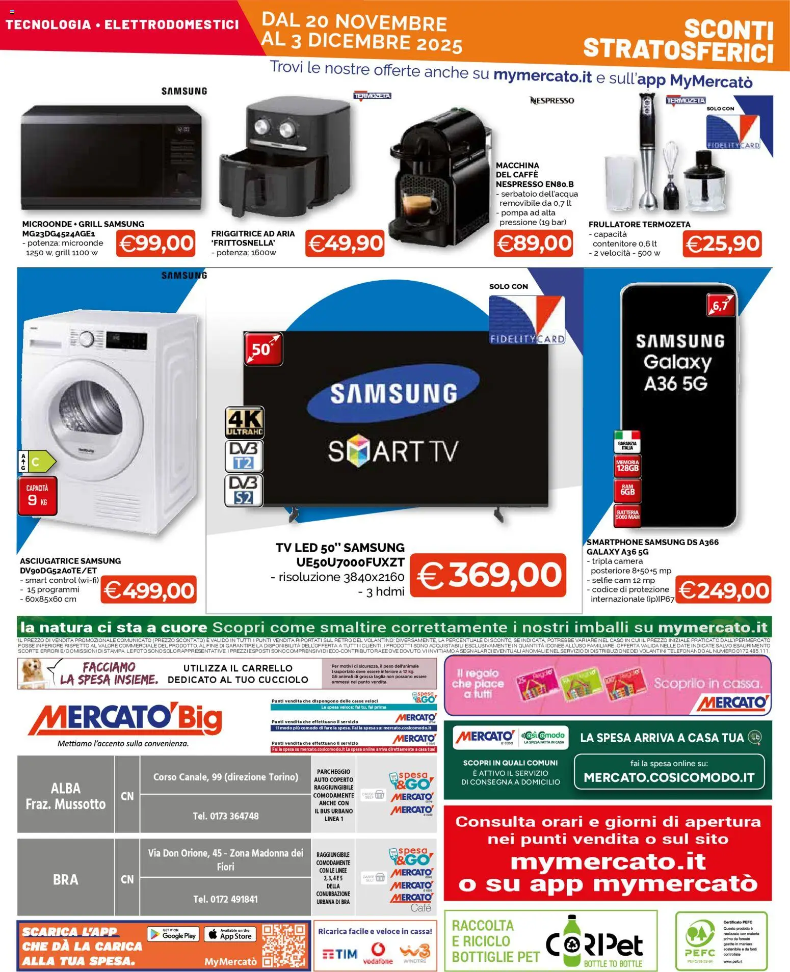 Volantino Mercatò del 20.11.2025 | Pagina: 24 | Prodotti: Smartphone samsung, Caffè, Smartphone, Samsung