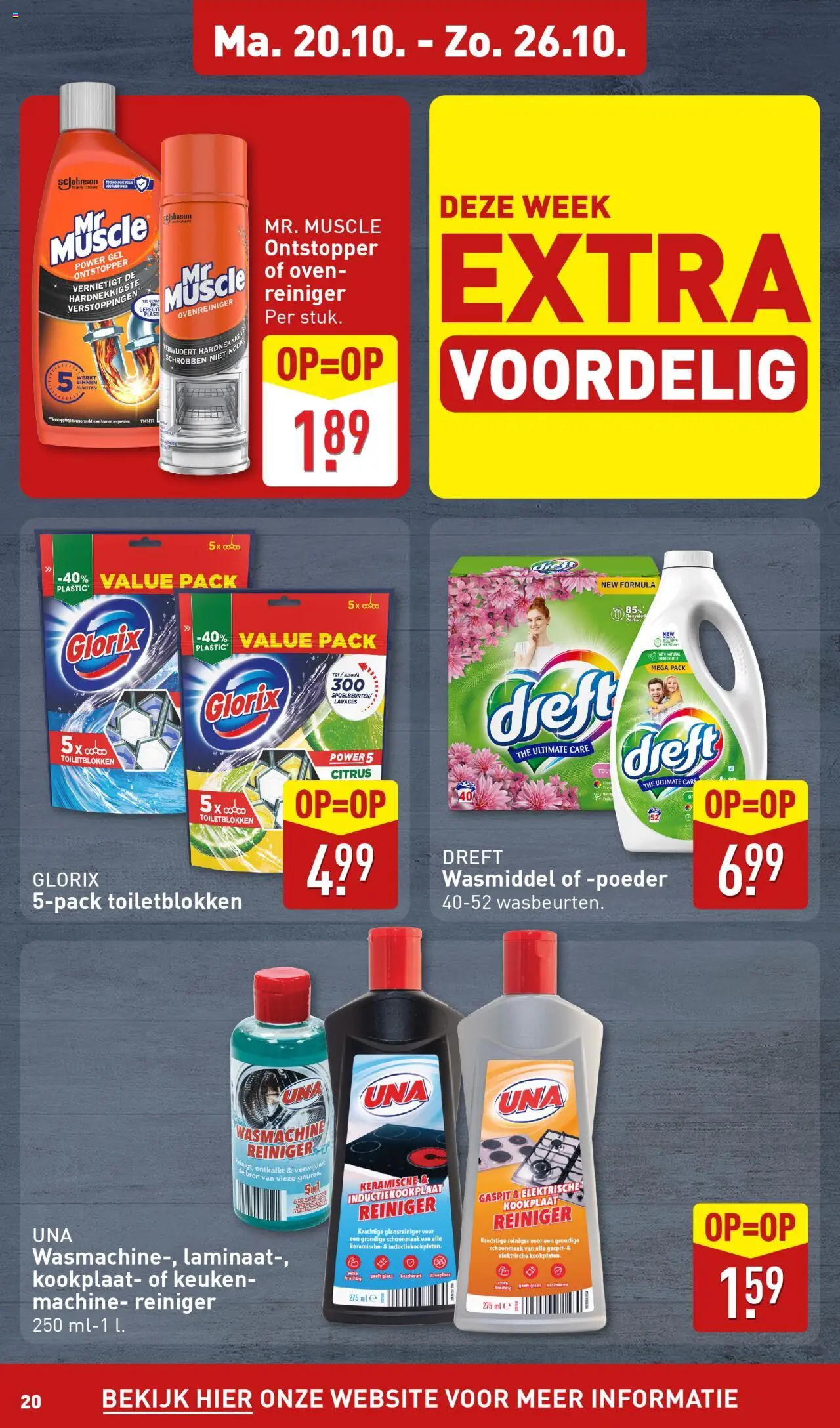 {H1} | Pagina: 20 | Producten: Wasmachine, Oven, Kookplaat, Poeder