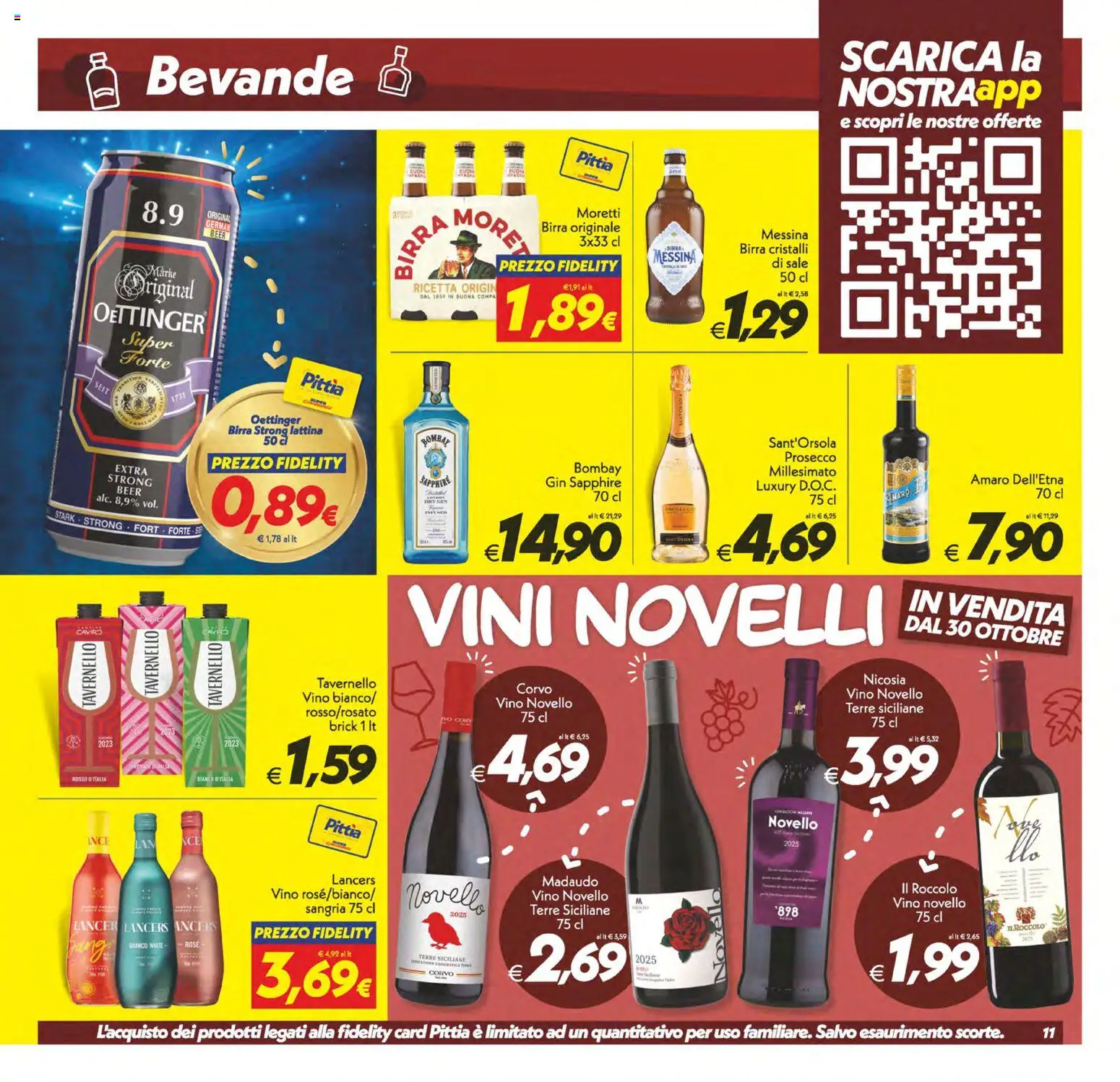 Volantino SuperConveniente del 24.10.2025 | Pagina: 11 | Prodotti: Prosecco, Sale, Vino, Amaro