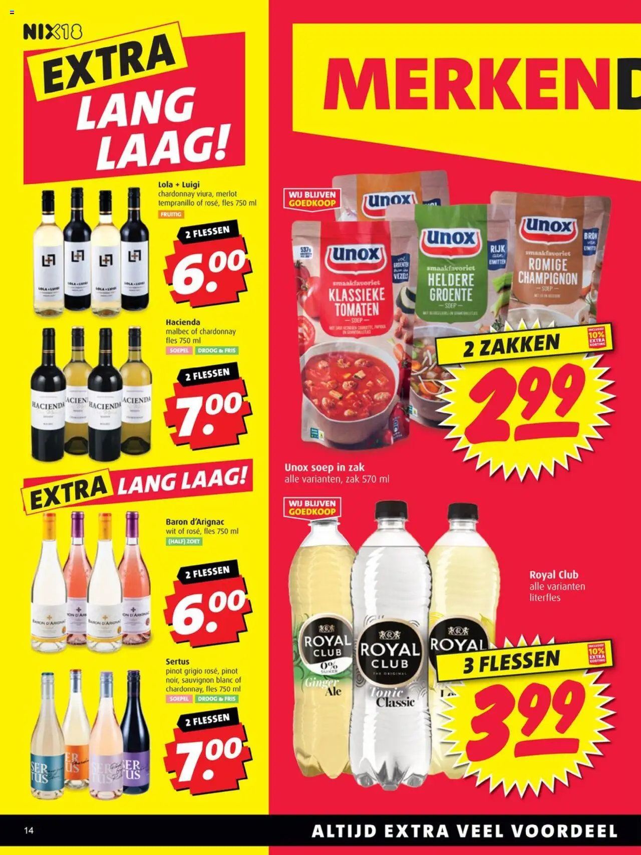  | Pagina: 14 | Producten: Champignon, Tomaten, Waffelini, Zak