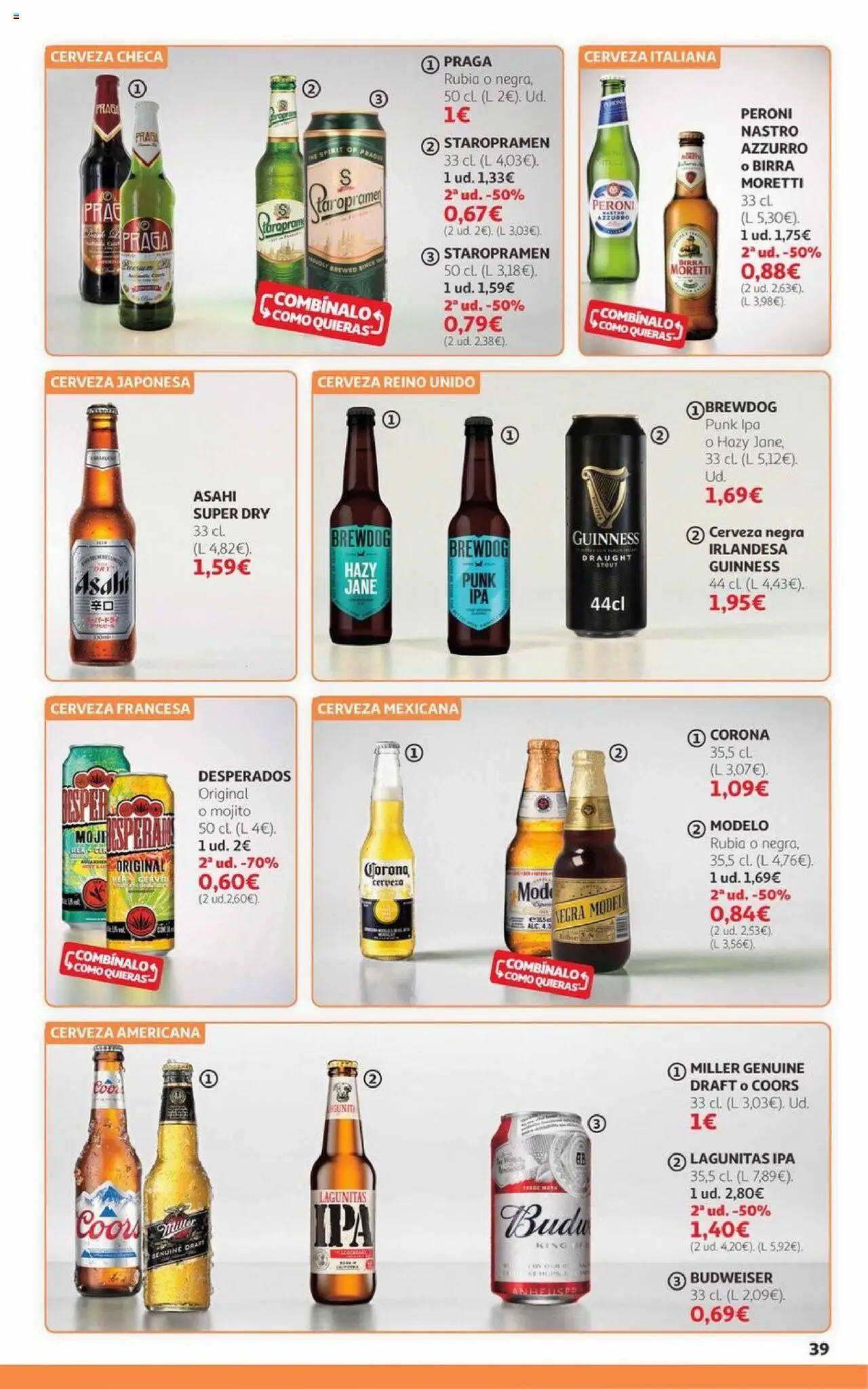 Alcampo - Canarias │ válido desde el 06.10.2025 | Página: 39 | Productos: Cerveza, Παρμεζάνα