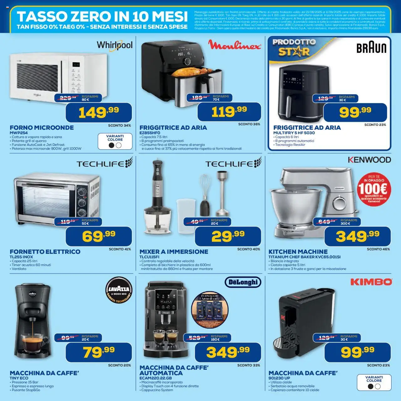 Volantino Euronics del 25.09.2025 | Pagina: 12 | Prodotti: Microonde, Friggitrice ad aria, Tè, Friggitrice