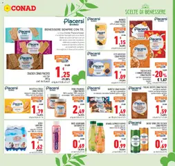 Anteprima del volantino FROLLINI, BISCOTTI CONAD PIACERSI, vari tipi un esempio: frollini con farina integrale quinoa miele e zenzero 300 g valido a partire dal 23.04.2026 | Pagina: 15