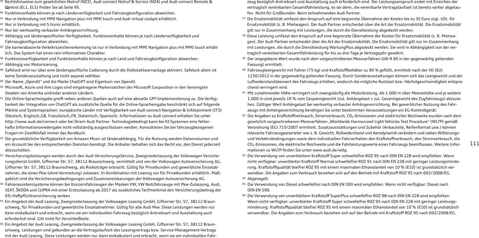 Audi Q2 / SQ2 – gültig ab 05.06.2025 | Seite: 110 | Produkte: Navigation