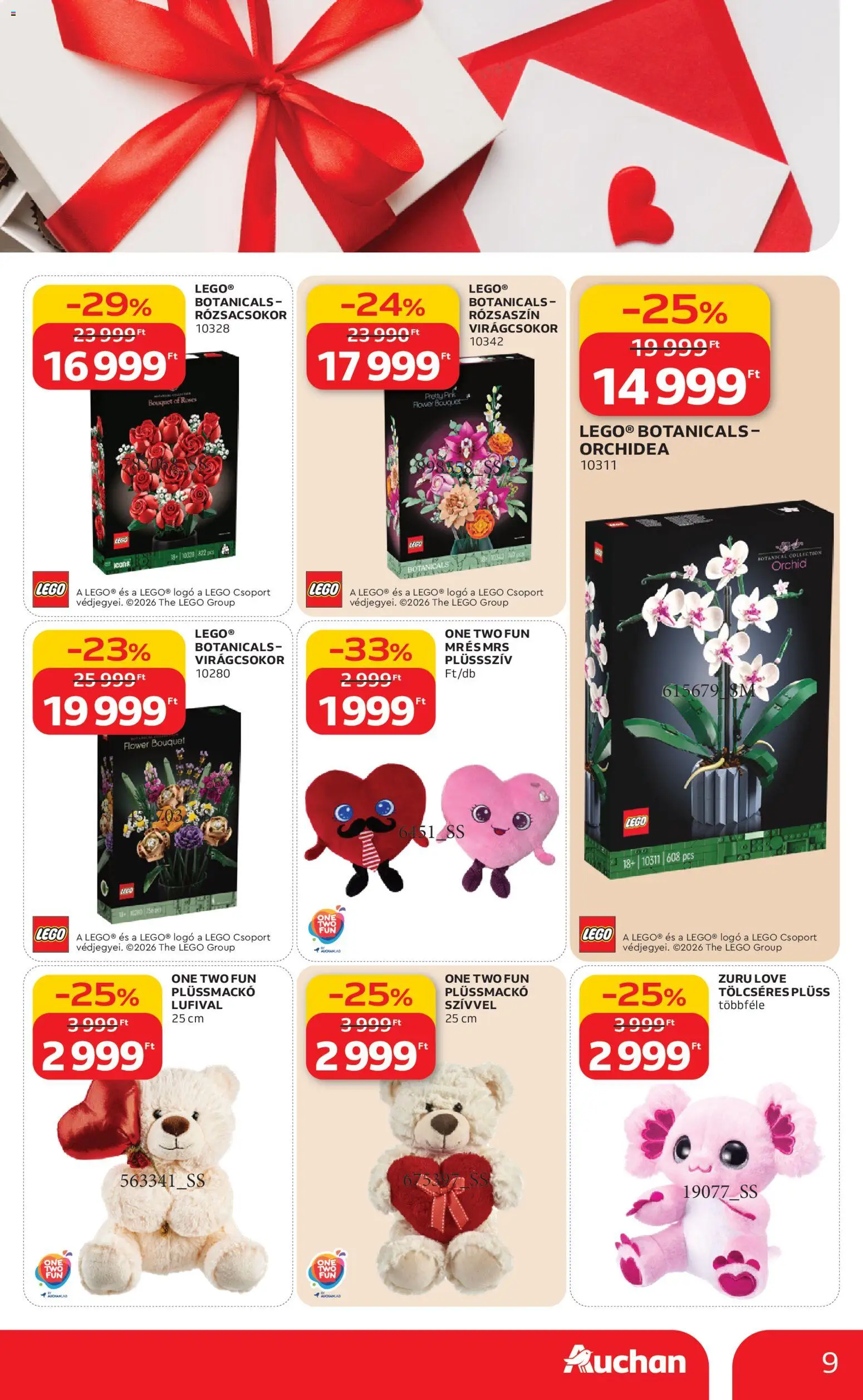 Auchan akciós ujság - amely érvényes a következő dátumtól: 05.02.2026 | Oldal: 9 | Termékek: Orchidea, Plüss