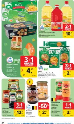 Carrefour folder week 14 - Voorbeeld van een folder van Carrefour, geldig van 01.04.2026 | Pagina: 24 | Producten: Pasta, Maïs, Groenten, Wortelen