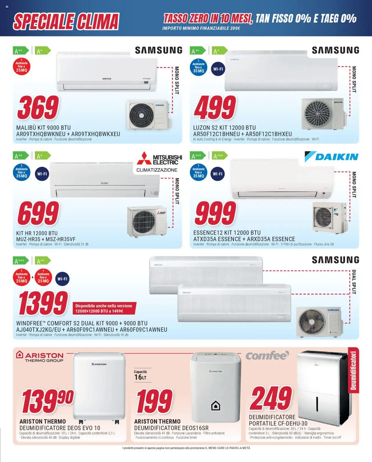 Volantino Trony del 21.08.2025 | Pagina: 29 | Prodotti: Deumidificatore, Contenitore, Samsung