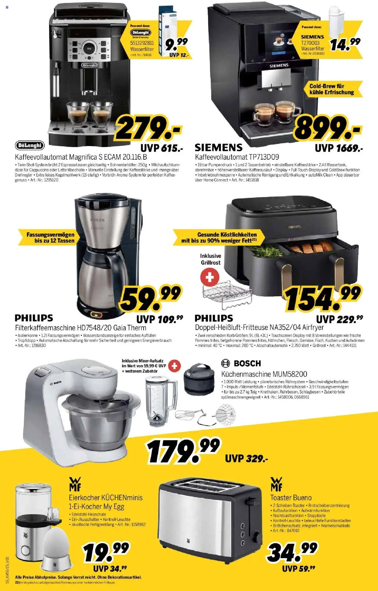 Medimax - MEDIMAX: Aktuelle Angebote - gültig ab dem 12.04.2025 | Seite: 6 | Produkte: Philips, Toaster, Korb, Eierkocher