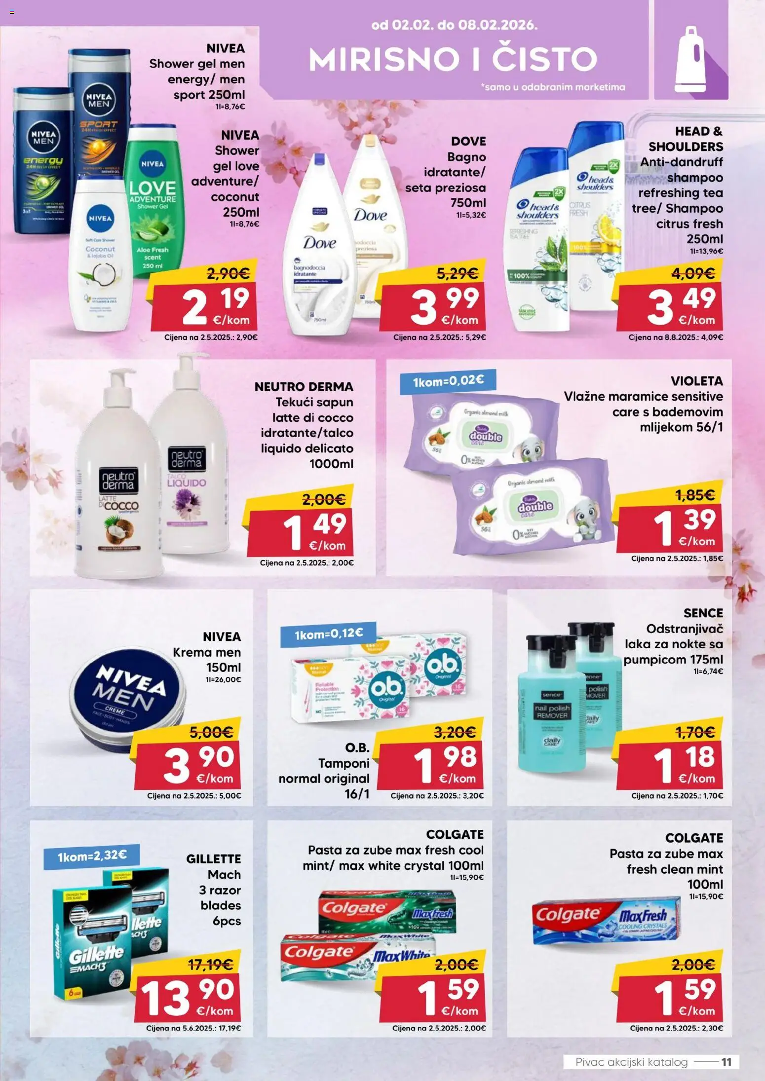 Pivac katalog | vrijedi od 02.02.2026 | Stranica: 11 | Proizvodi: Vlažne maramice, Sapun, Pasta, Dove