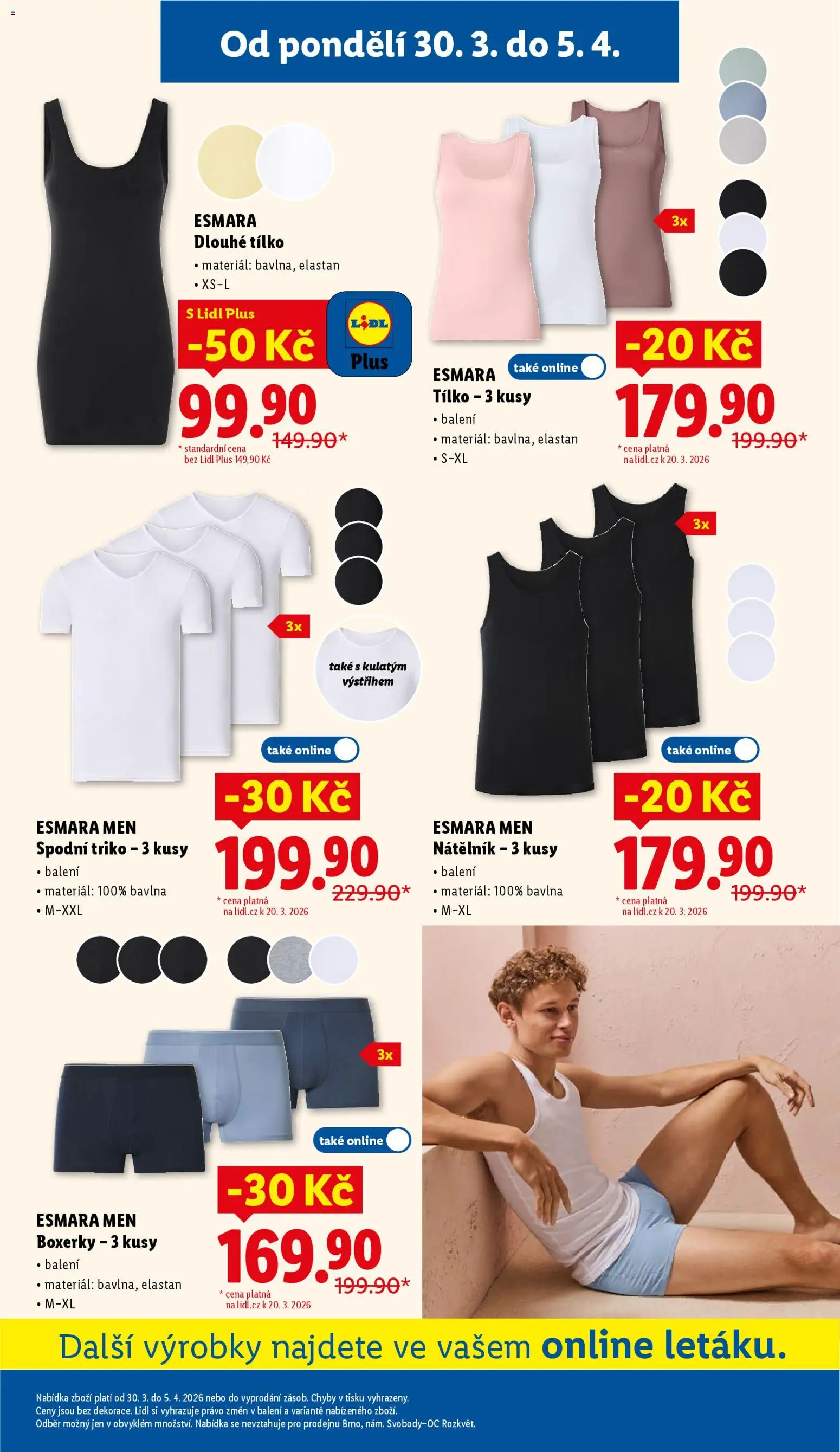 Lidl leták od 30.03.2026 | Strana: 39 | Produkty: Tílko, Boxerky