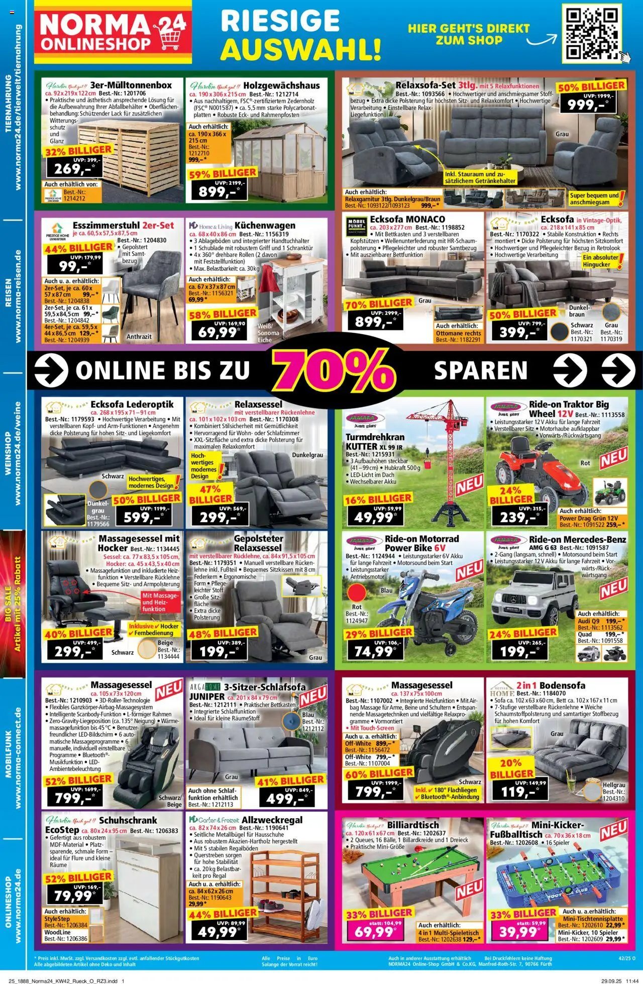 Norma Onlineshop – gültig ab 13.10.2025 | Seite: 2 | Produkte: Hocker, Relaxsessel, Sofa, Sessel