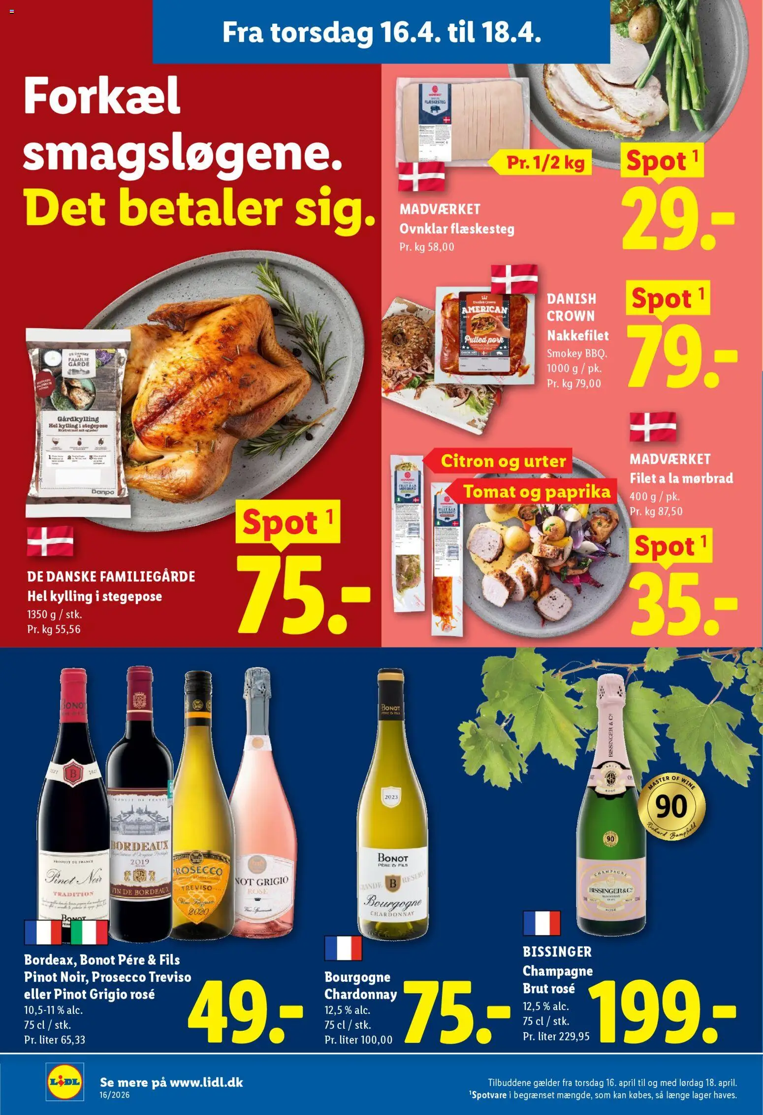 Lidl tilbudsavis – gyldig fra 12.04.2026 | Side: 33 | Produkter: Vin, Flæskesteg, Nakkefilet, Paprika