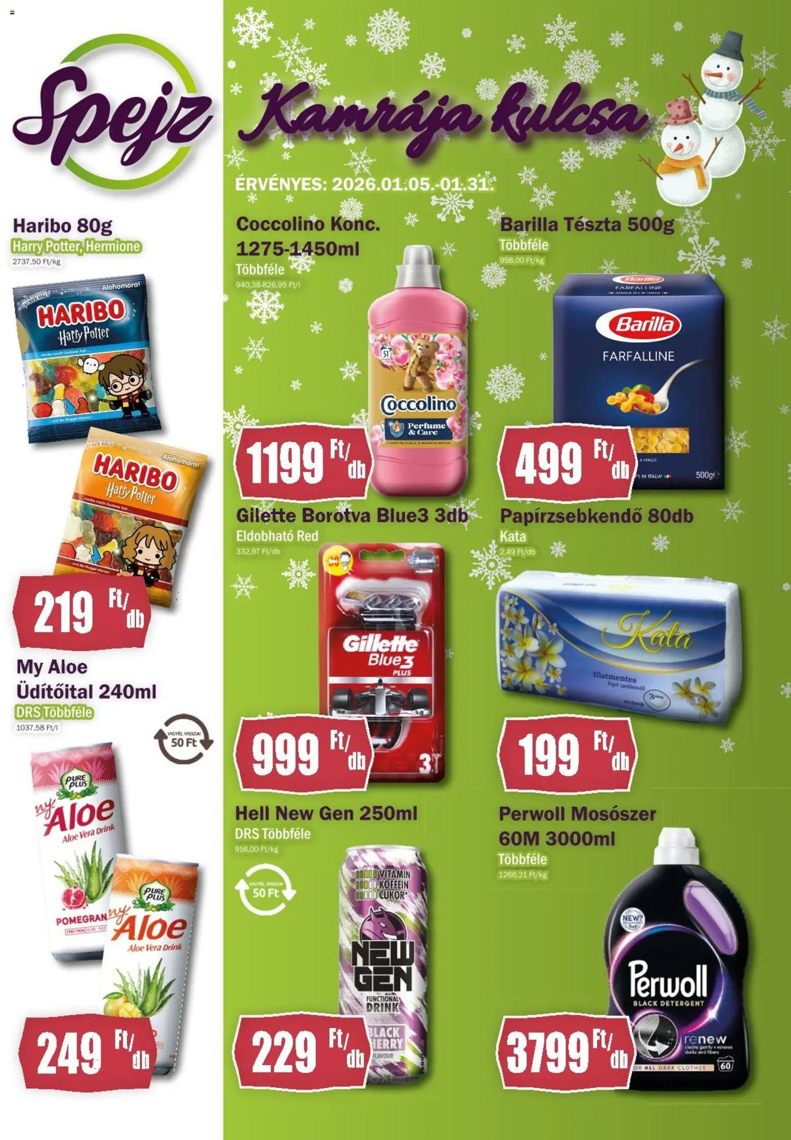 FullDiszkont akciós ujság - amely érvényes a következő dátumtól: 05.01.2026 | Oldal: 1 | Termékek: Perwoll, Papírzsebkendő, Aloe vera, Hal