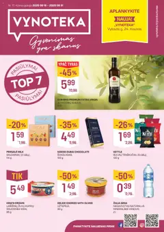 VYNOTEKA leidinių peržiūra, galiojančių nuo 18.08.2025