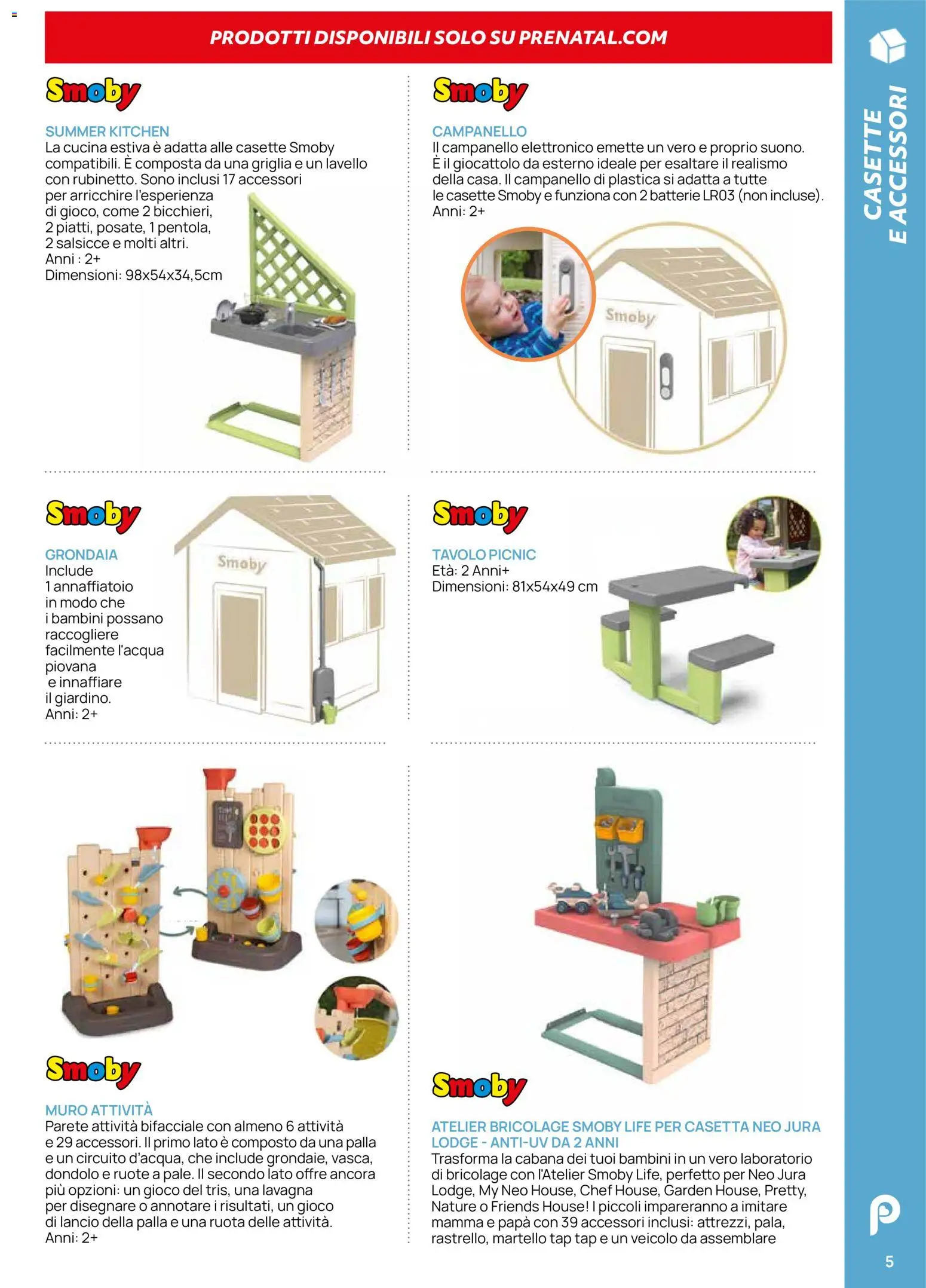 Volantino Prenatal del 28.04.2026 | Pagina: 5 | Prodotti: Annaffiatoio, Lavello, Griglia, Tavolo