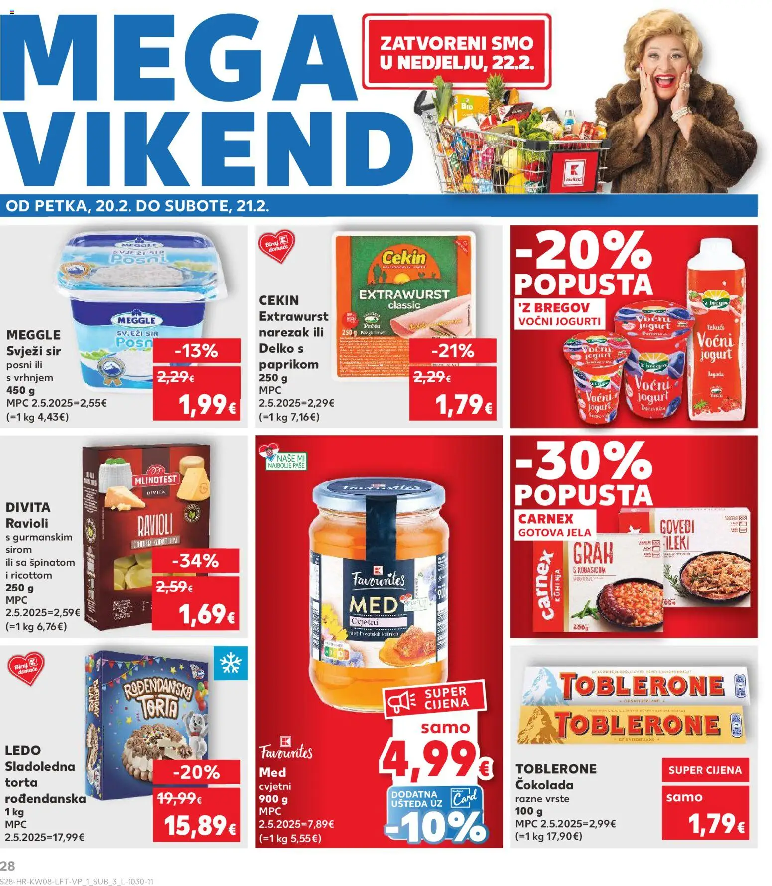 Kaufland katalog | vrijedi od 18.02.2026 | Stranica: 28 | Proizvodi: Med, Grah, Svježi sir, Ravioli