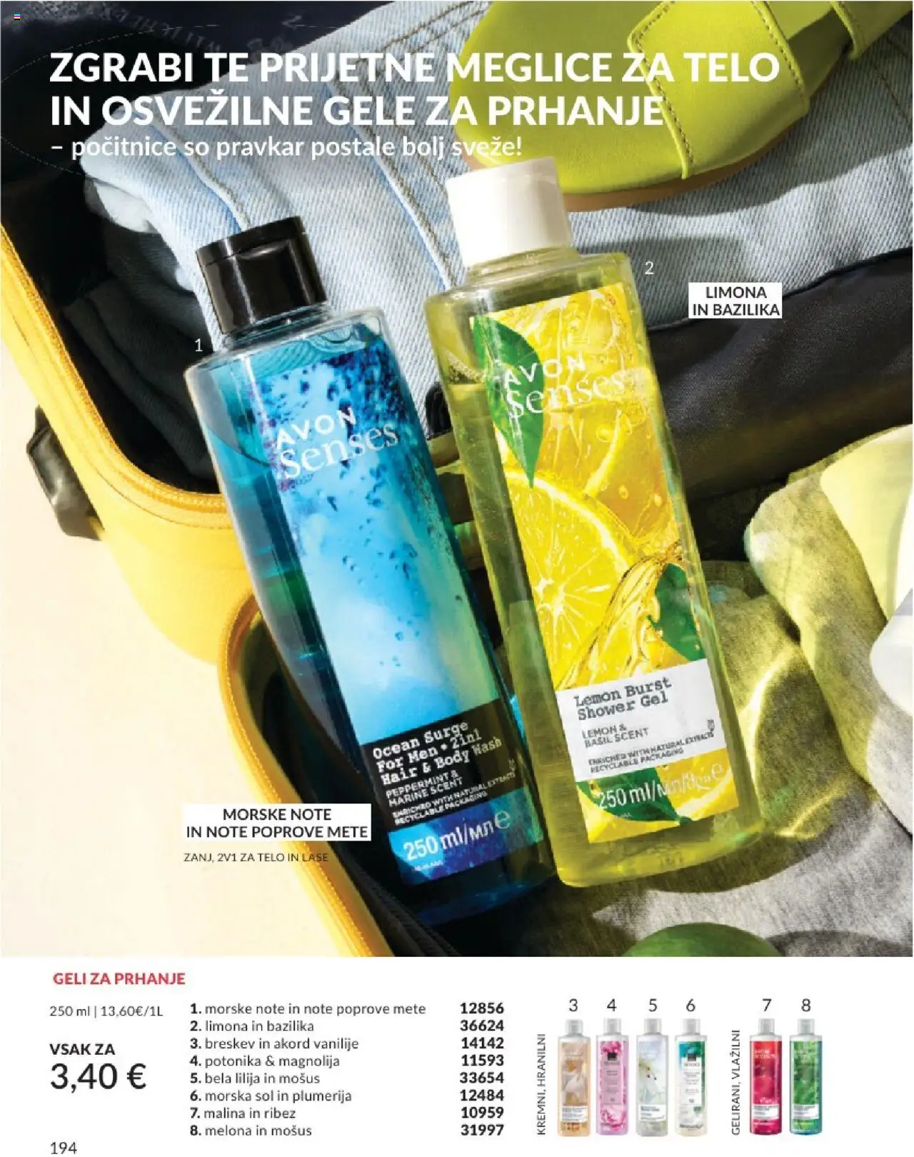 Avon katalog │ velja od 01.07.2025 | Stran: 194 | Izdelki: Melona, Ribez, Sol, Breskev